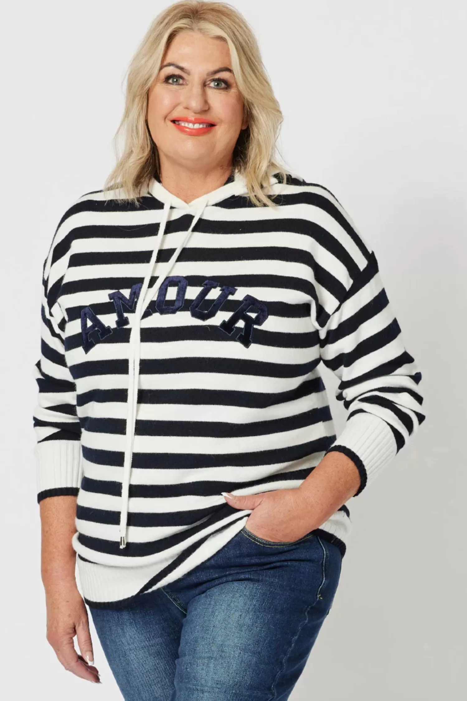 Threadz Jumpers & Knitwear*Amour Stripe Jumper - TZ53