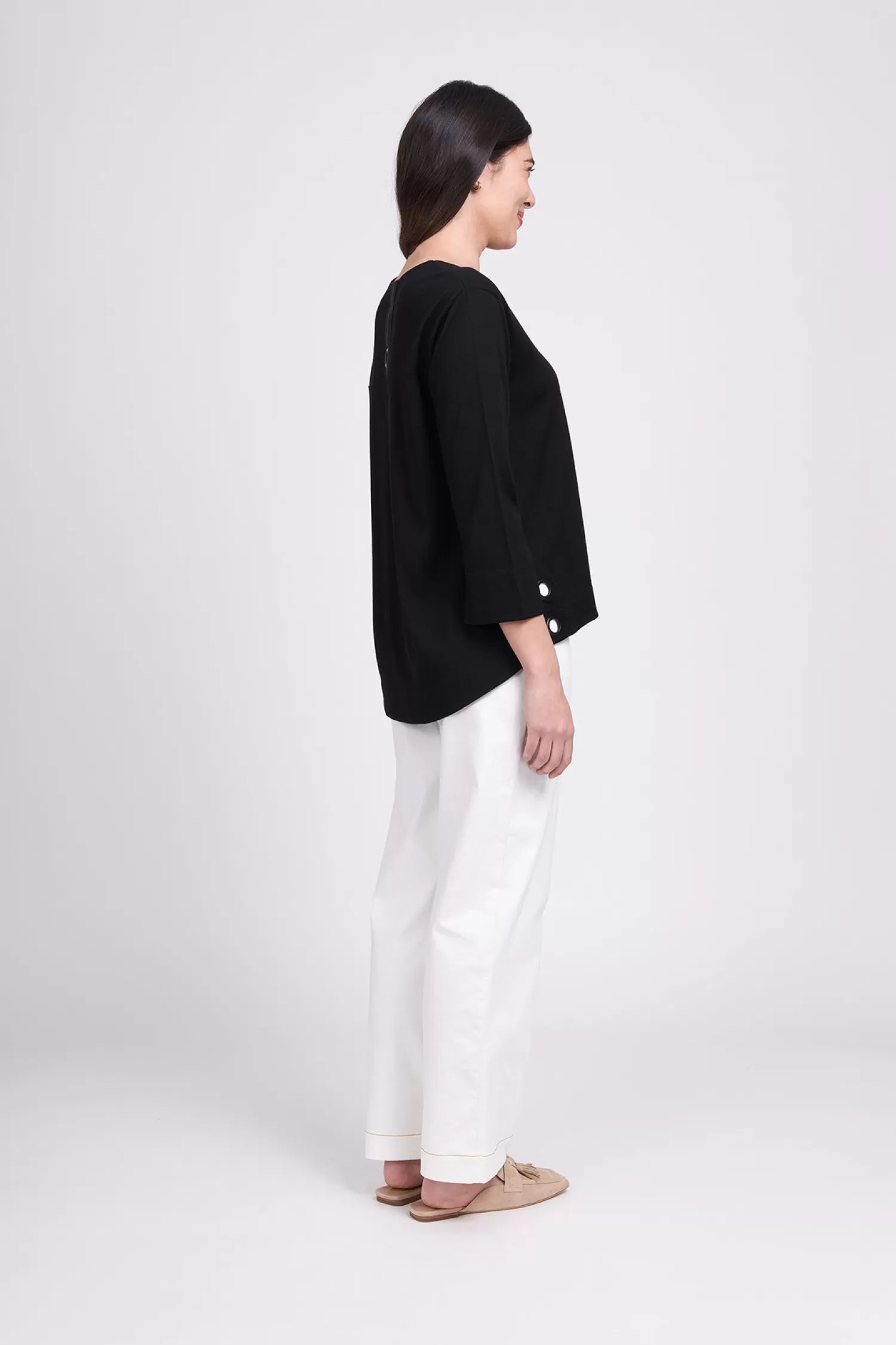 Foil Shirts & Tops*An Eye For Detail Top - Black - F54