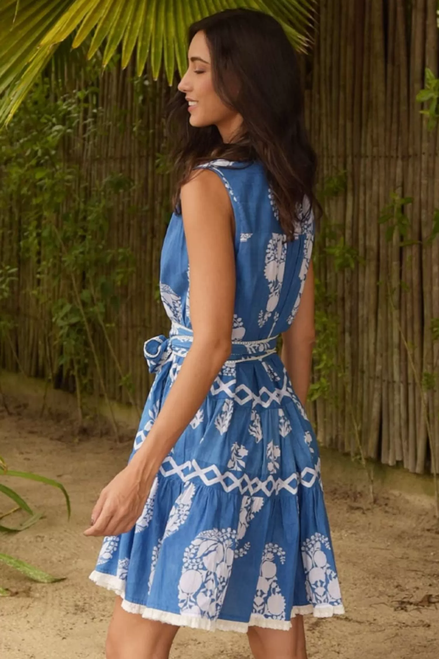 Miss June Dresses*Aria Sleeveless Dress - Blue - M18
