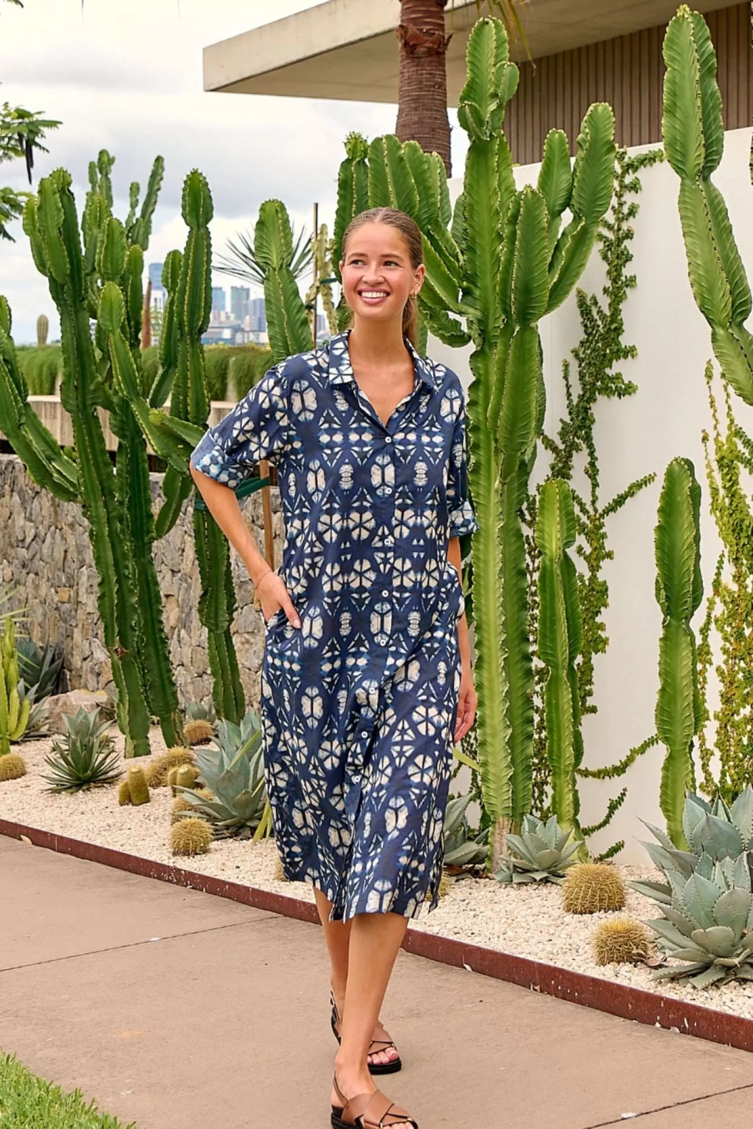 Namastai Dresses*Avalon Cotton Dress - Fracture - N15