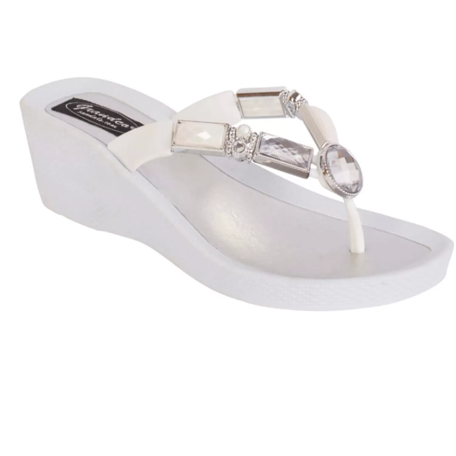 Grandco Wedges | Sandals*Bamboo Wedge - White - GC5