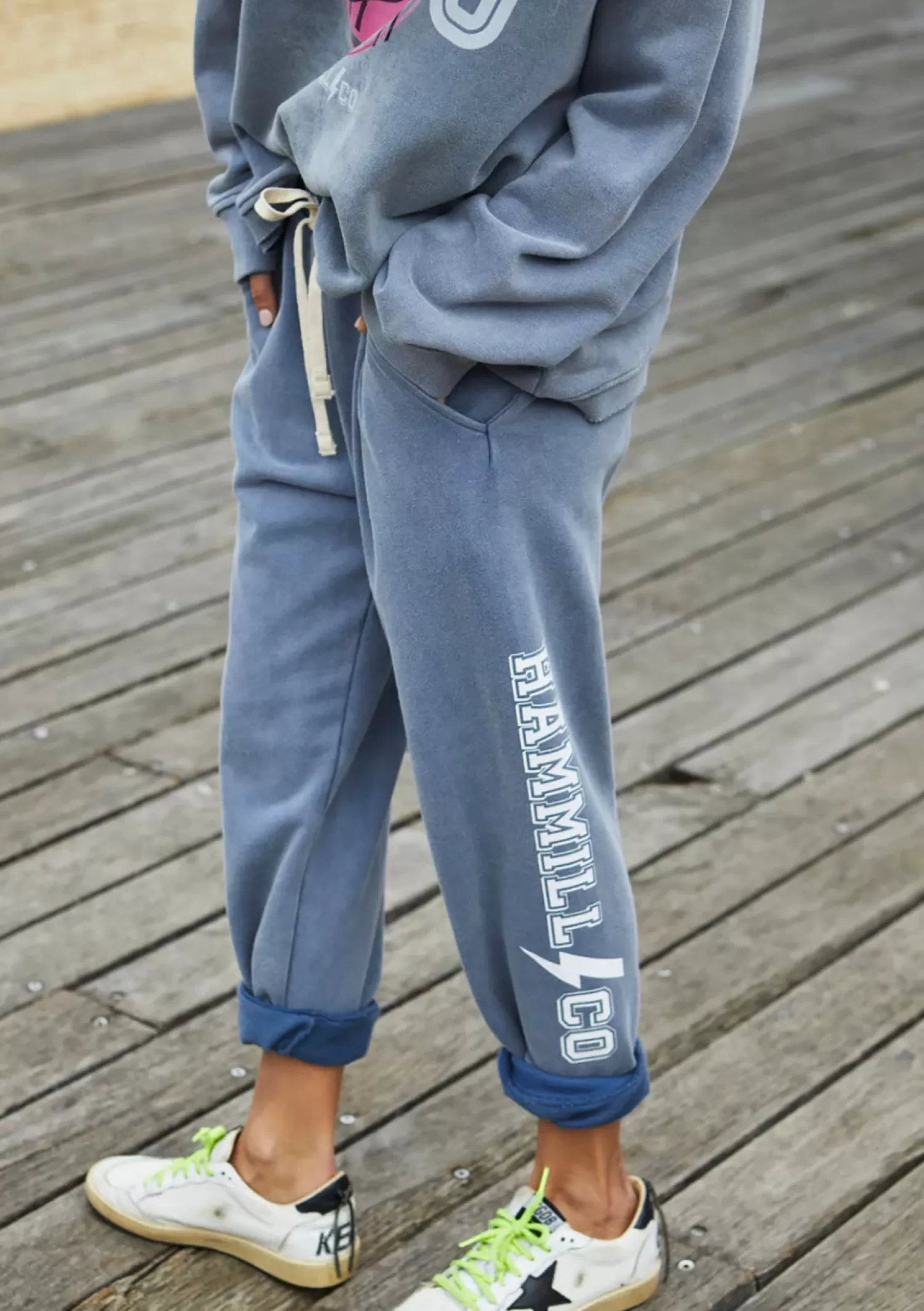 Hammill + Co Ladies Pants*Beach Track Pant - Faded Navy - HC21