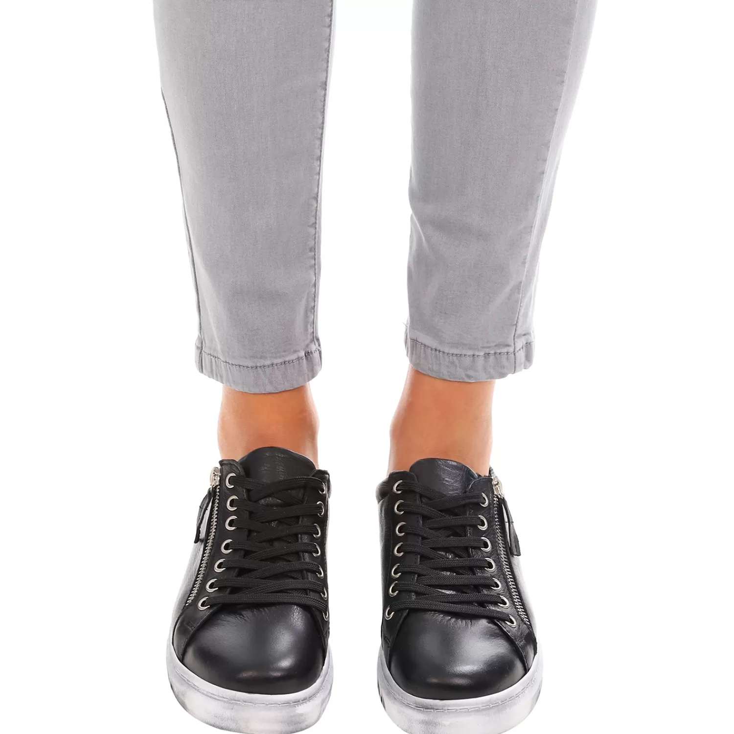 Rilassare Sneakers*Black Tatter Leather Sneaker - RS3