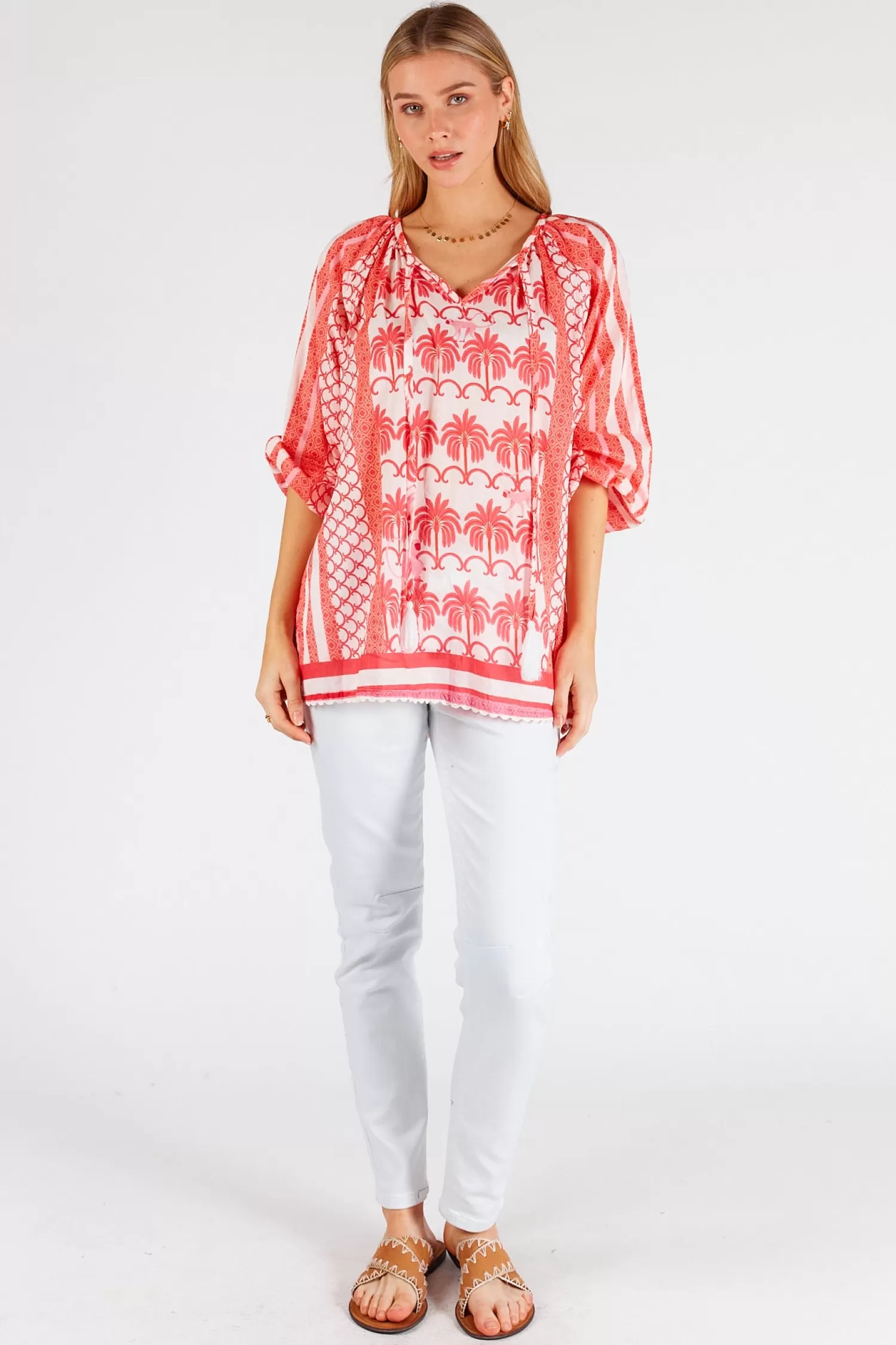Lula Life Shirts & Tops*Blakely Top - Melon - LL46
