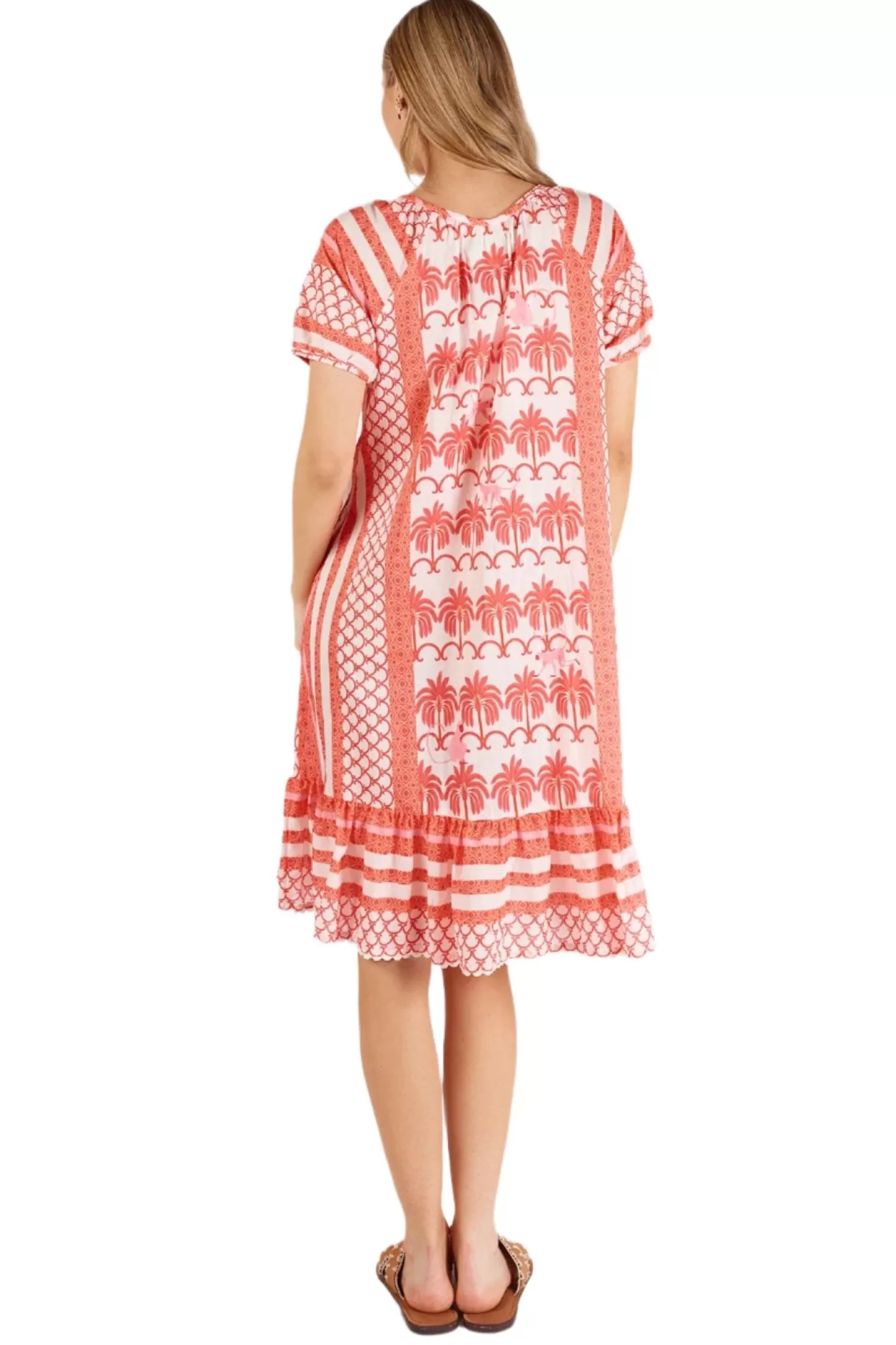 Lula Life Dresses*Blakely Shirred Dress - Melon - LL45