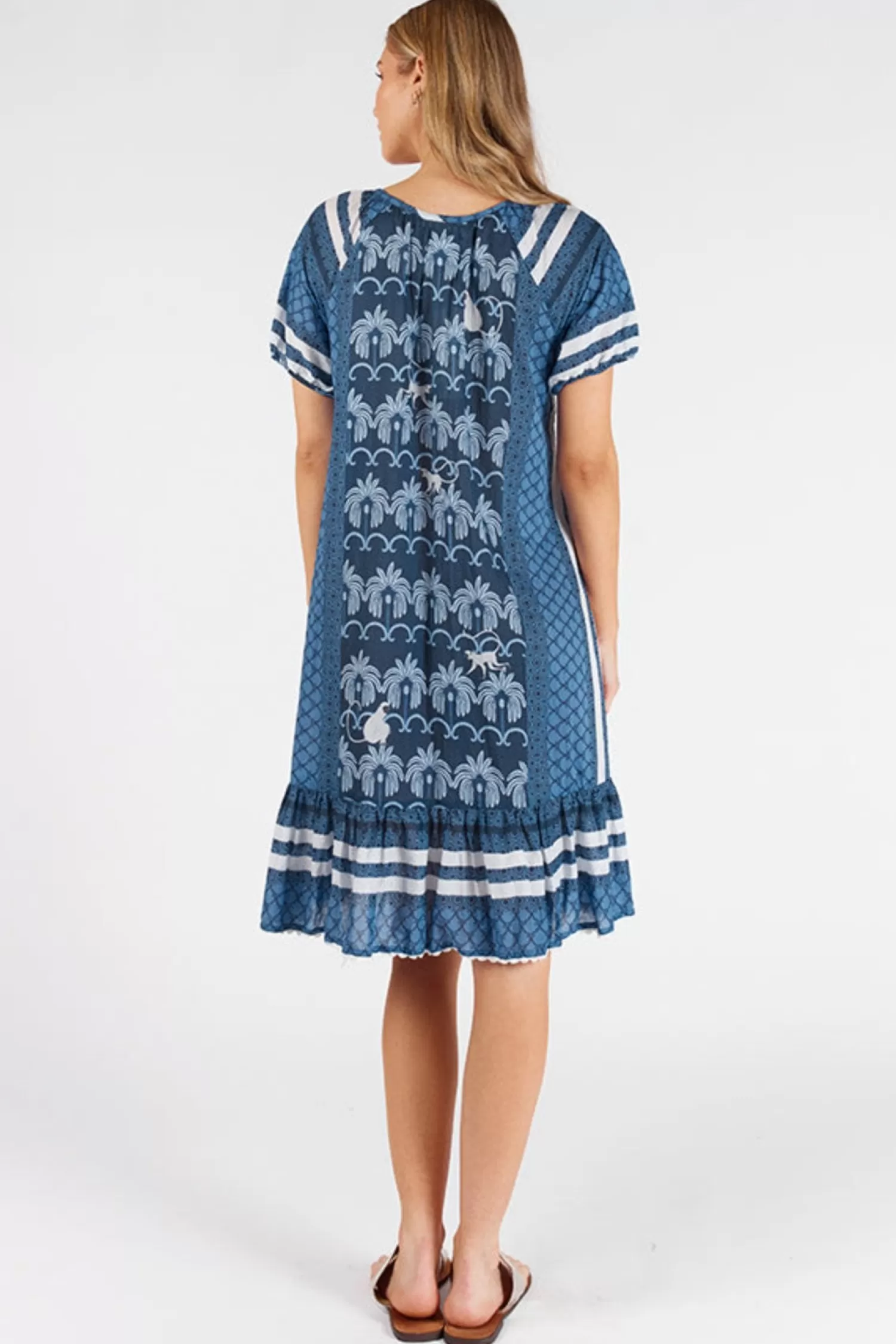 Lula Life Dresses*Blakely Shirred Dress - Navy - LL45