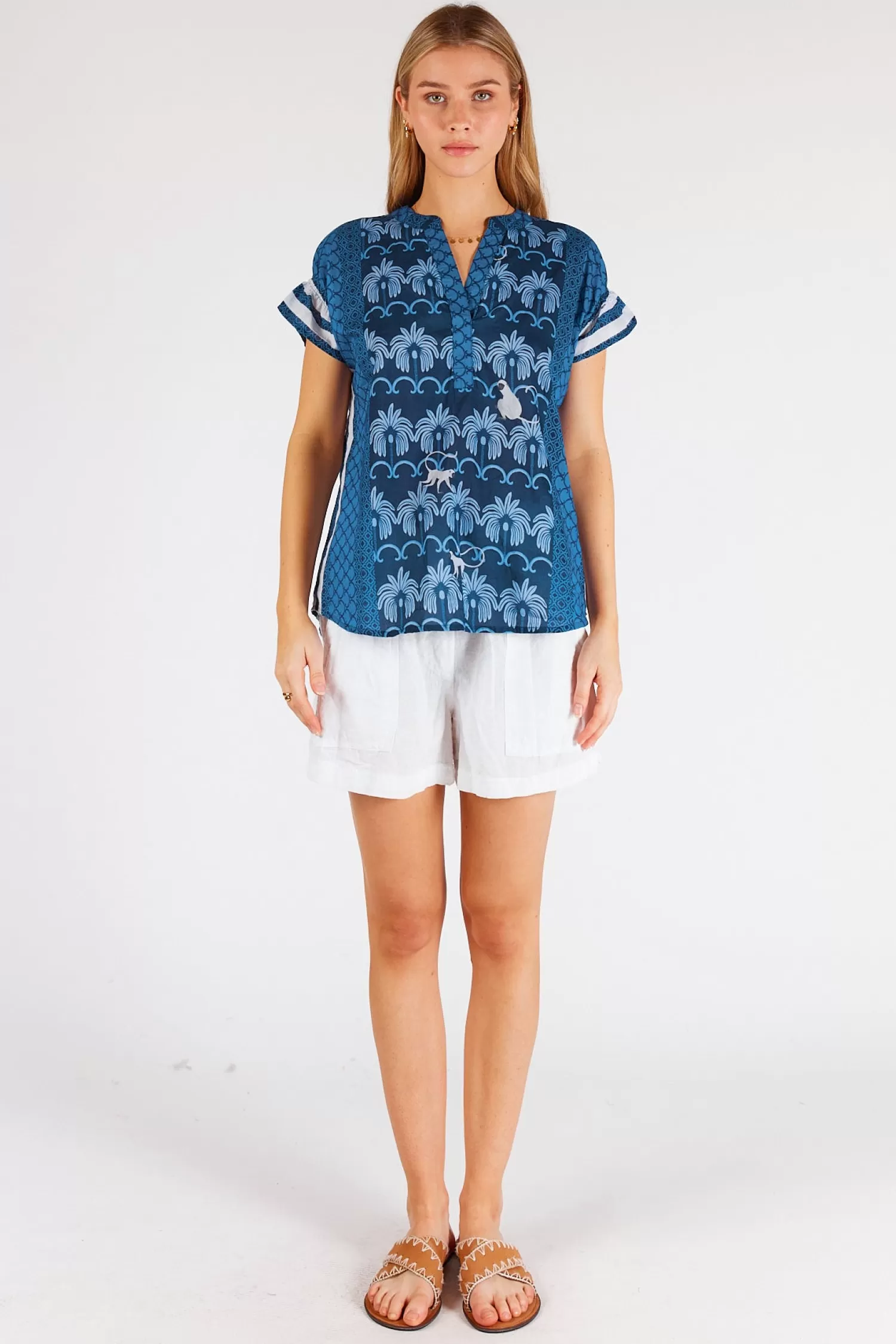 Lula Life Shirts & Tops*Blakely Sleeveless Top - Navy - LL47