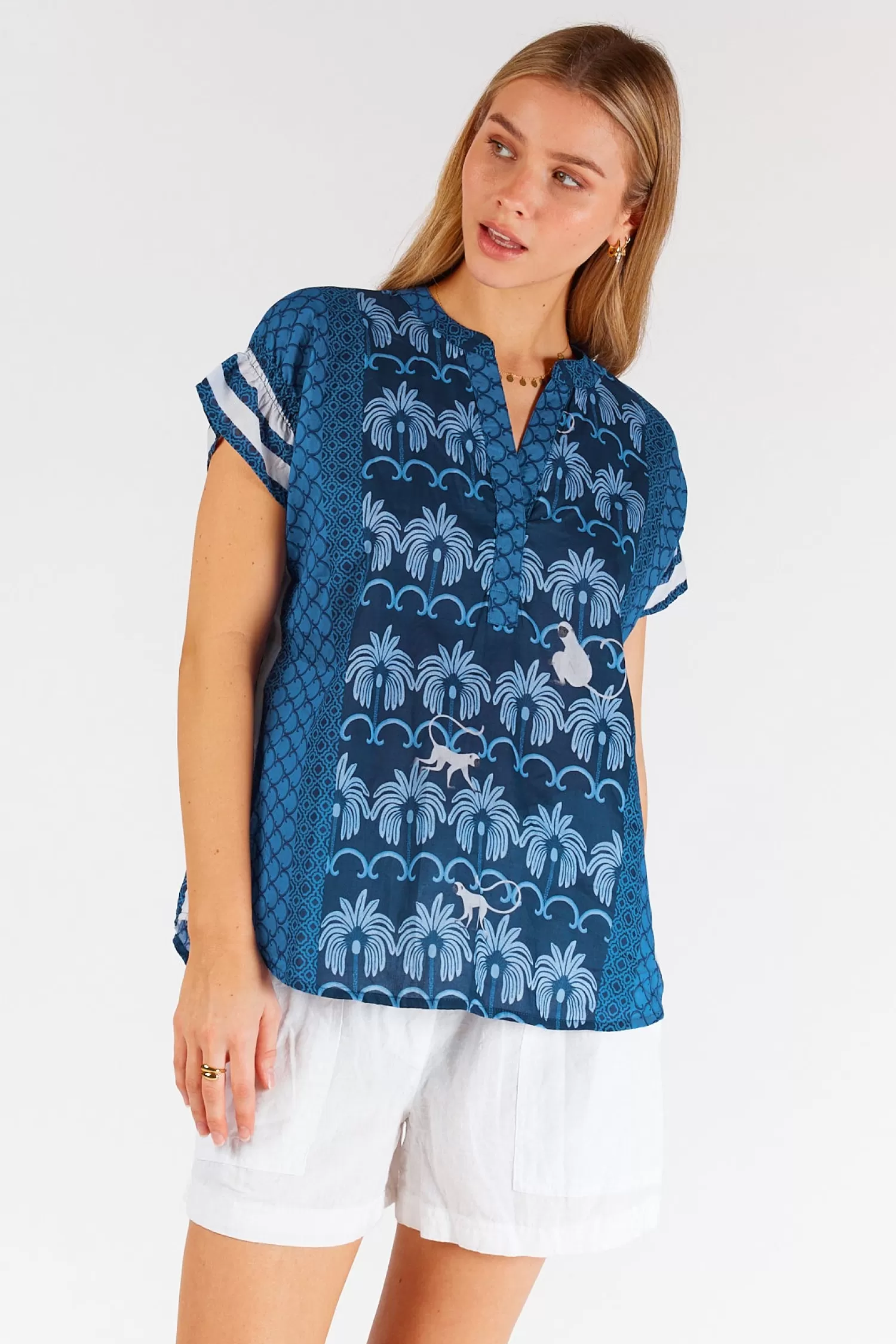Lula Life Shirts & Tops*Blakely Sleeveless Top - Navy - LL47