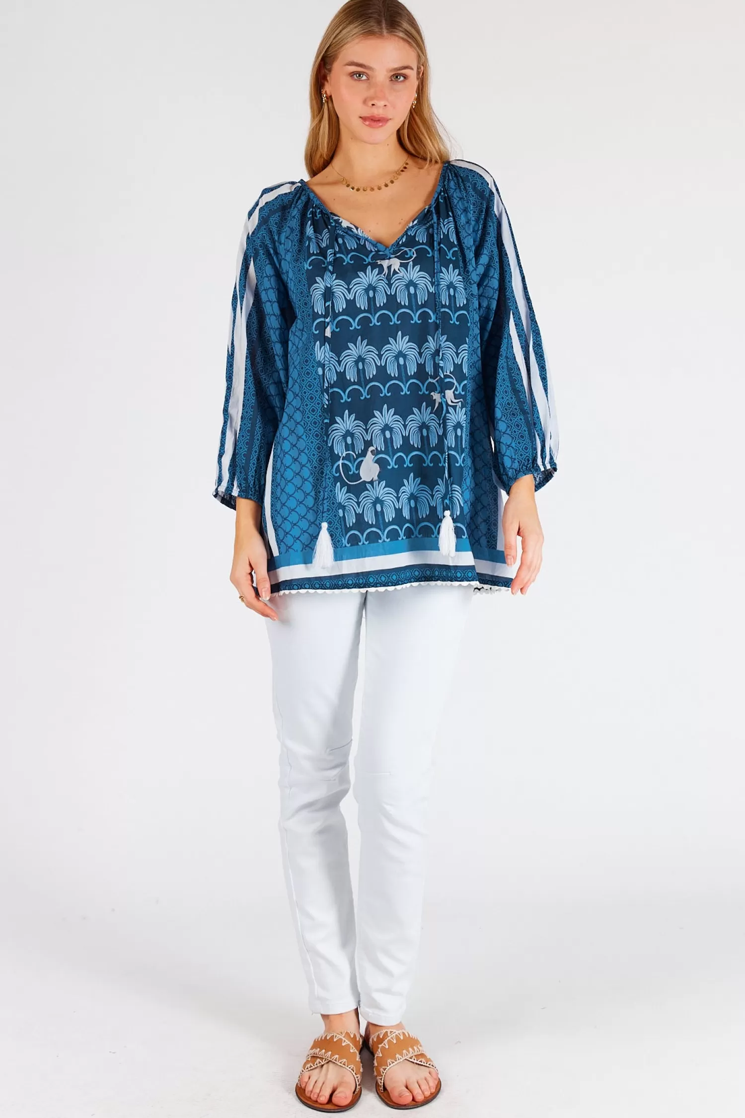 Lula Life Shirts & Tops*Blakely Top - Navy - LL46