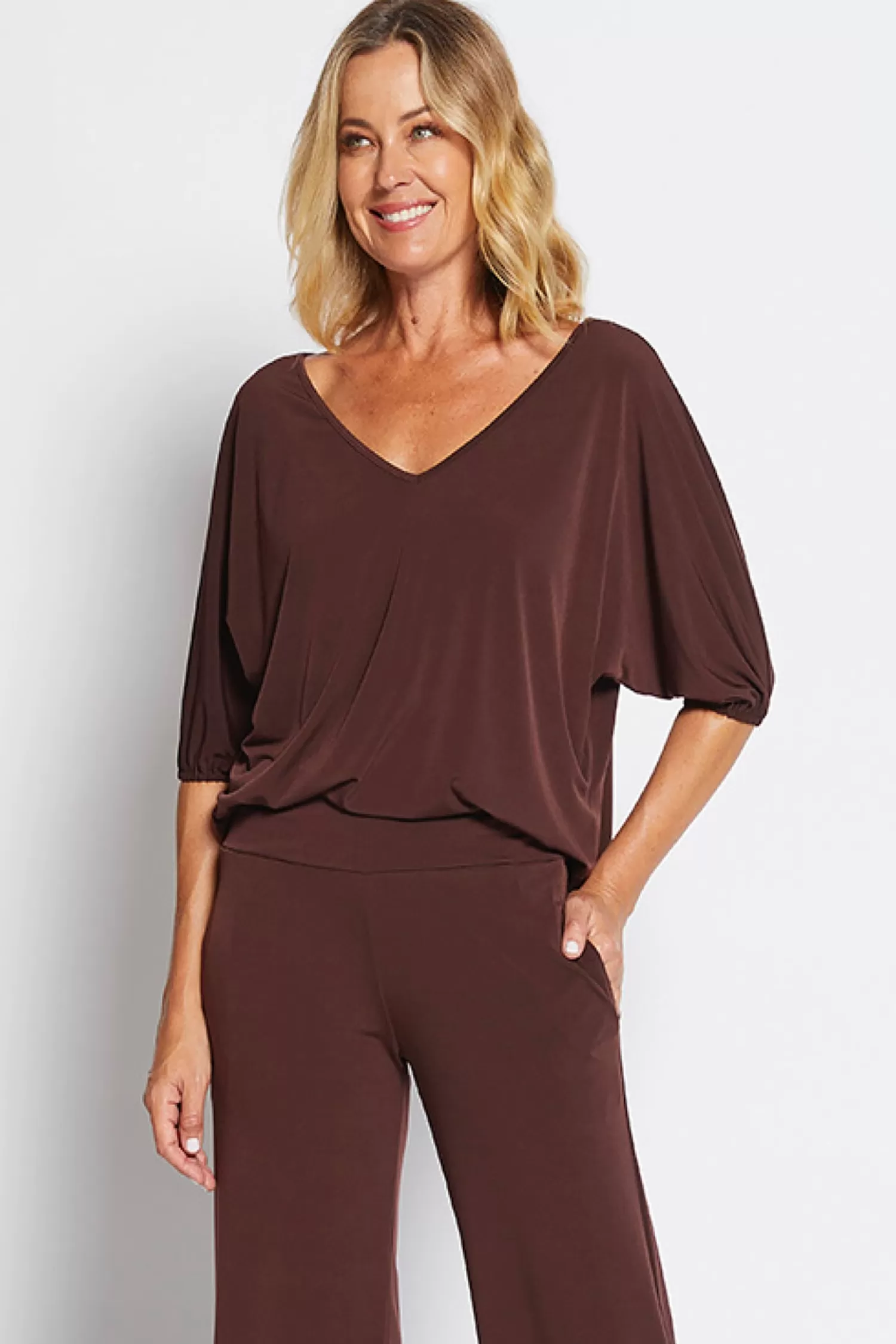 Philosophy Shirts & Tops*Blouson Top - Chocolate - PH43