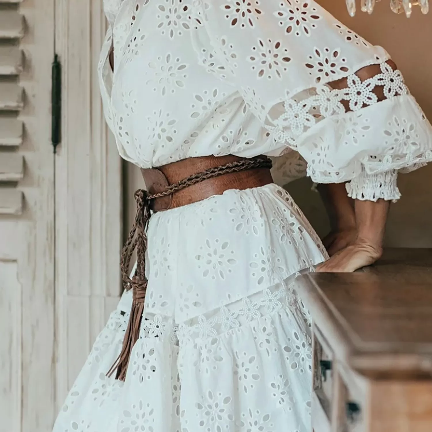 Miss June Belts*Braid Belt - Tan - M4