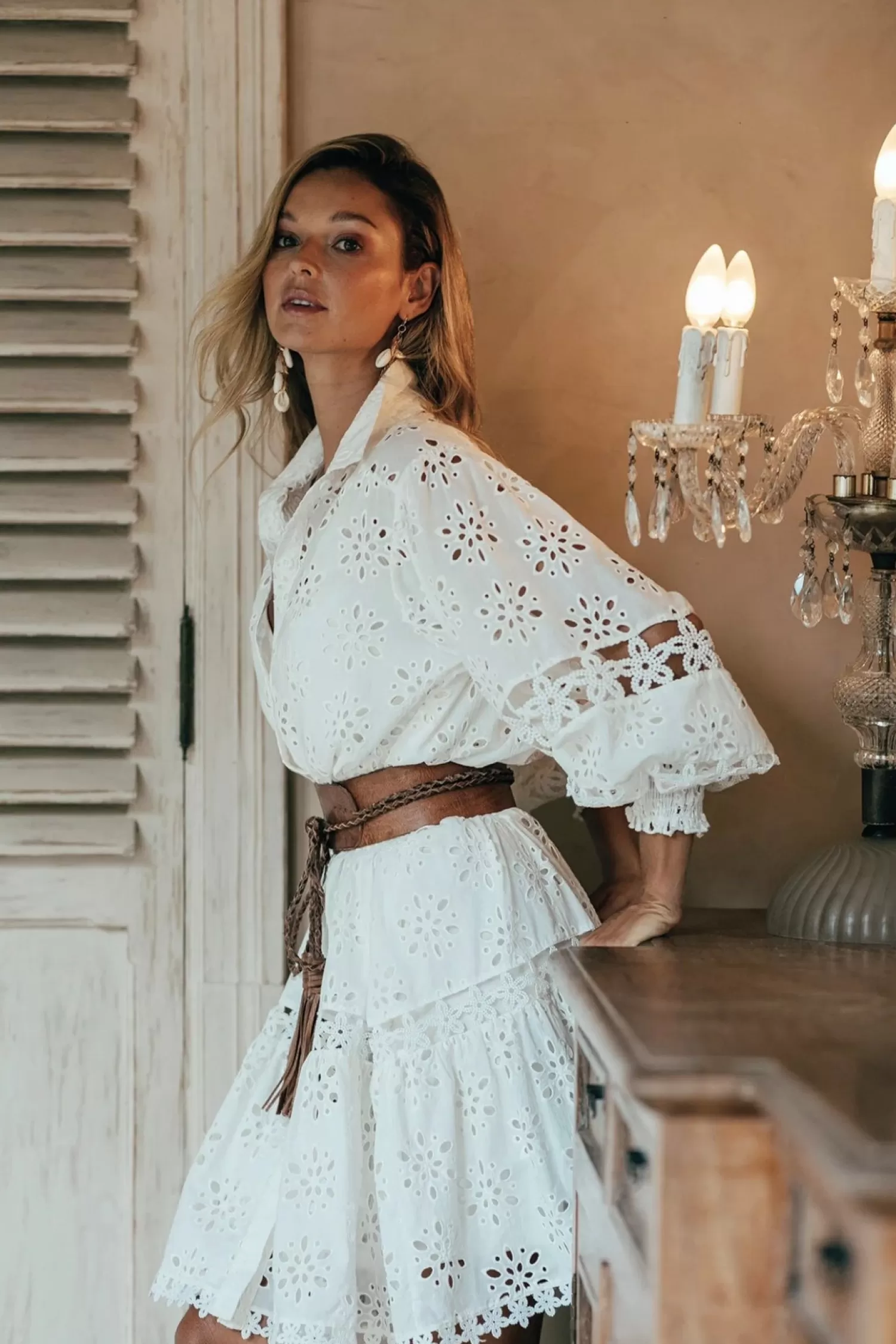 Miss June Belts*Braid Belt - Tan - M4