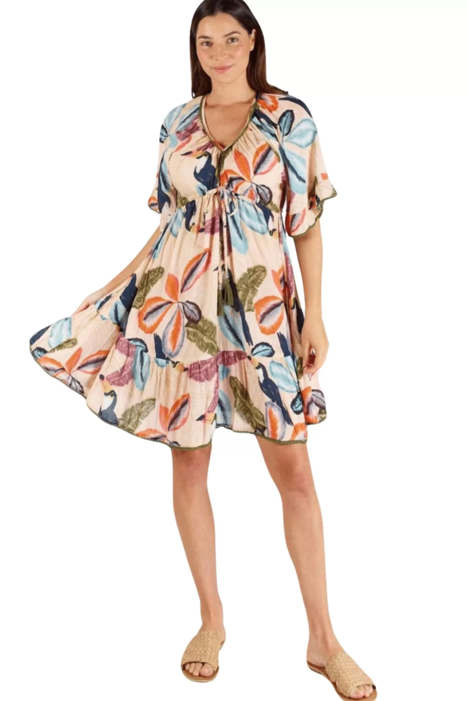 Lula Soul Dresses*Cayman Tie Dress - Print - LS1