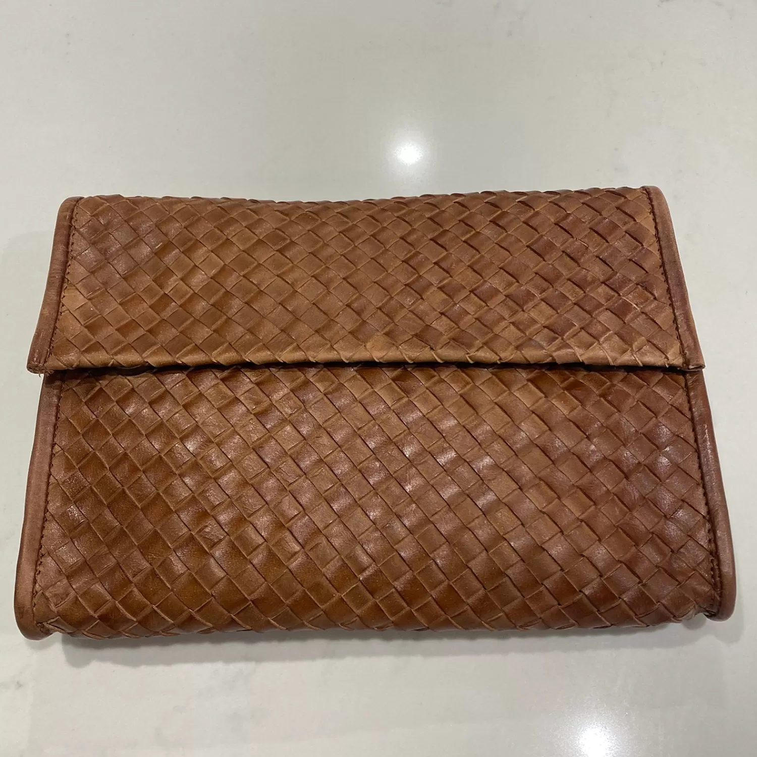 Human Belts*Cindy Woven Leather Bag - Tan