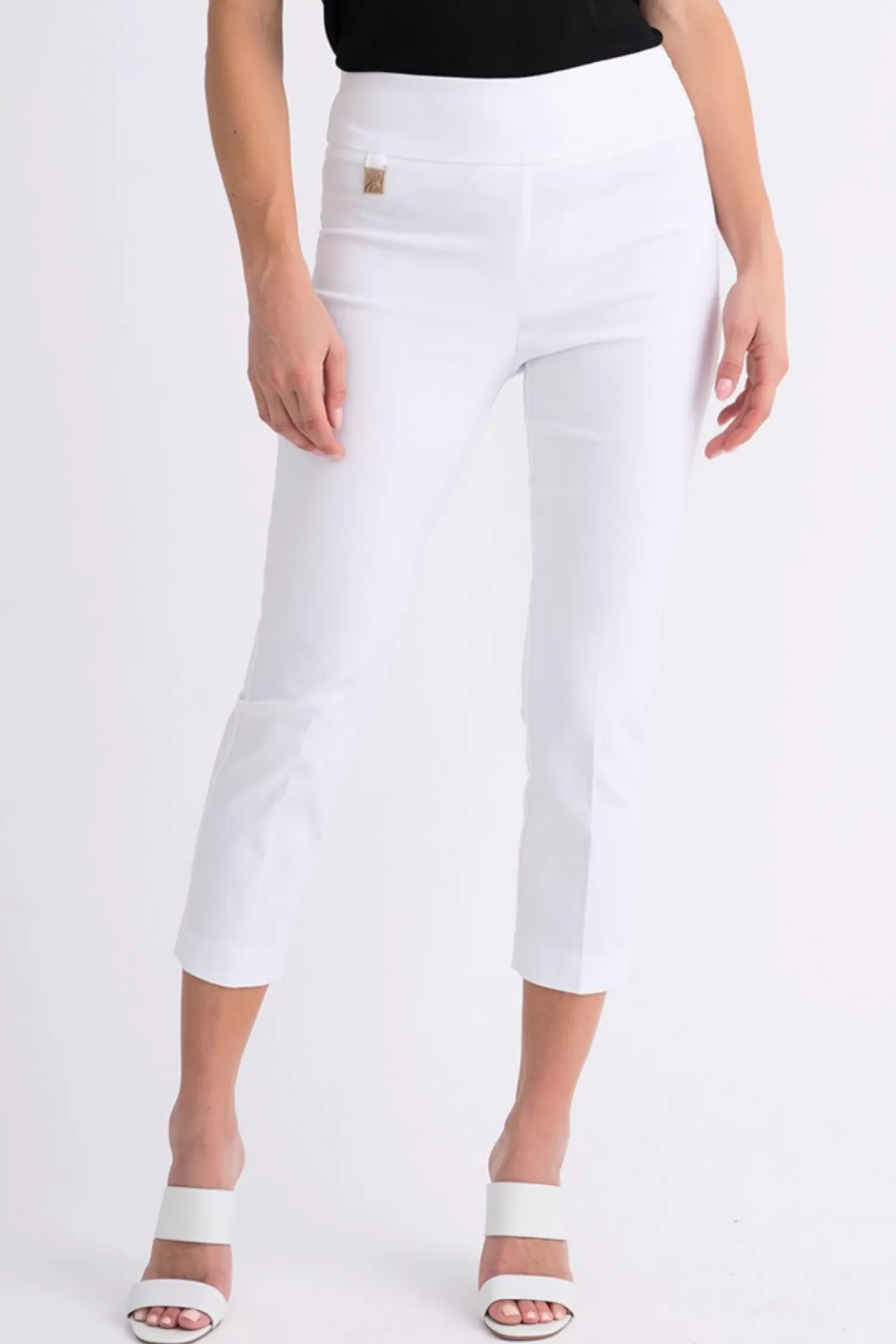 Joseph Ribkoff Ladies Pants*Claire Cropped Pant - White - JR64