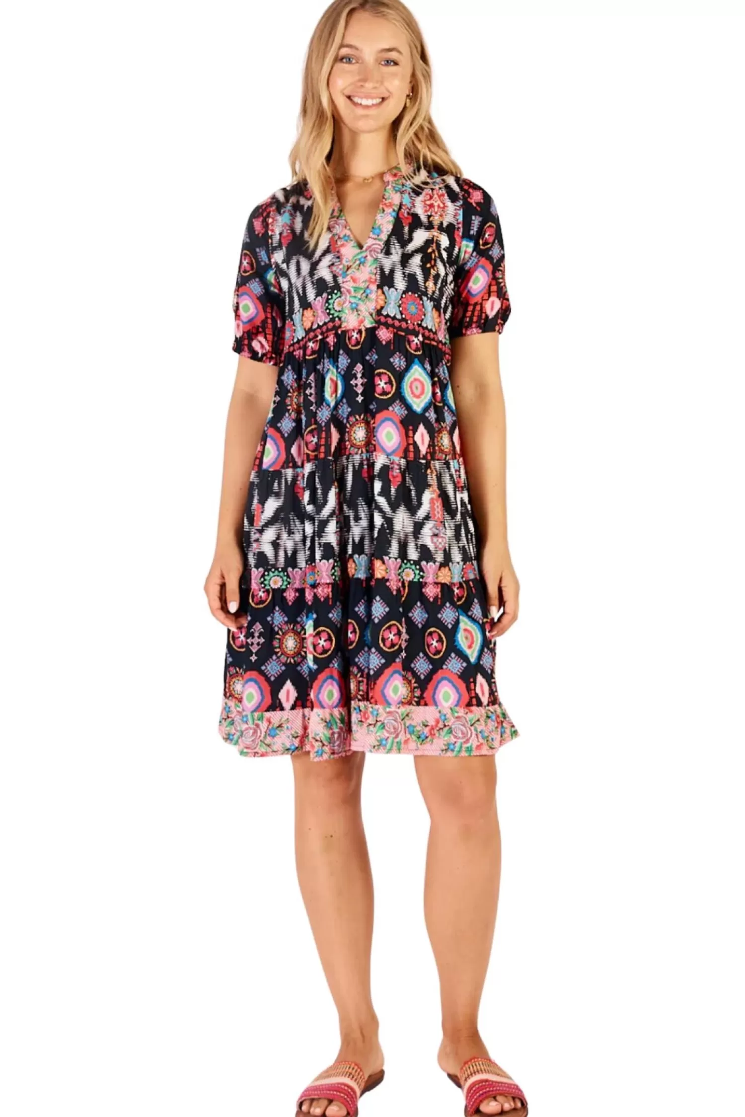 Lula Life Dresses*Clara Tiered Dress - Print - LL9