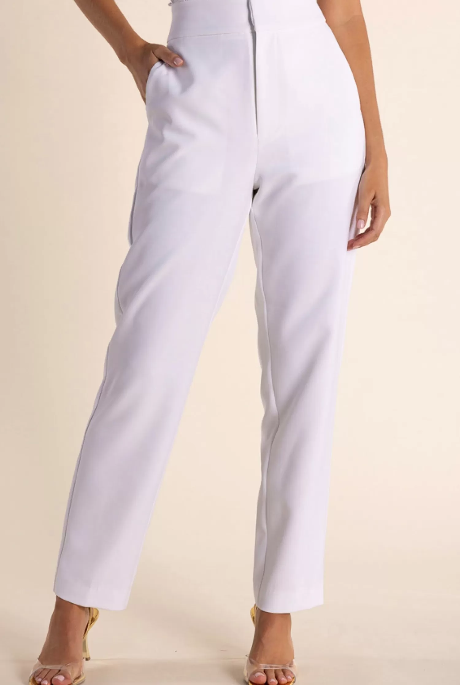 Two-T's Ladies Pants*Clare 7/8 Suit Pant - White - TT51