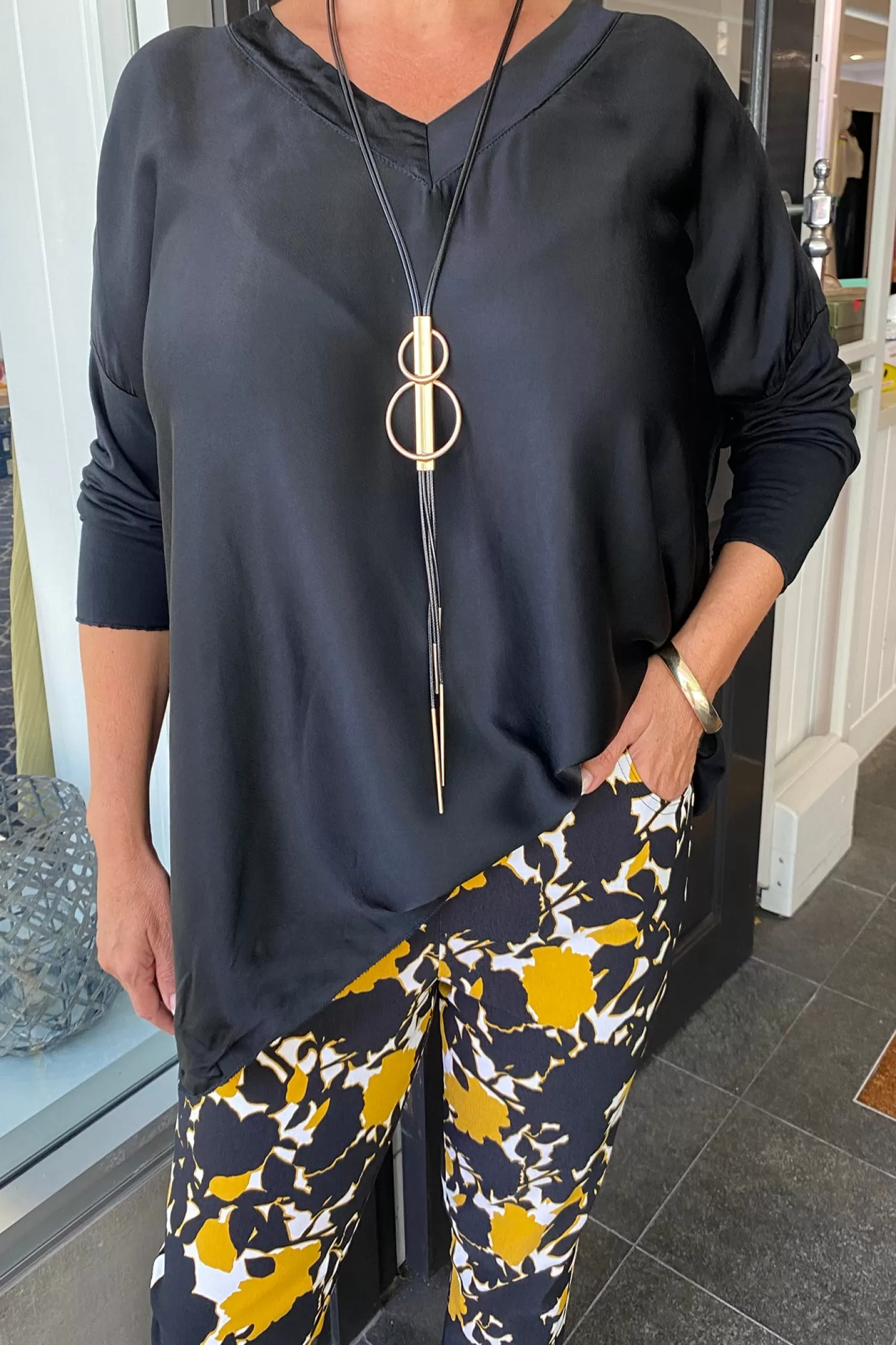 Cindy G Shirts & Tops*Clarice Top - Black - CG5