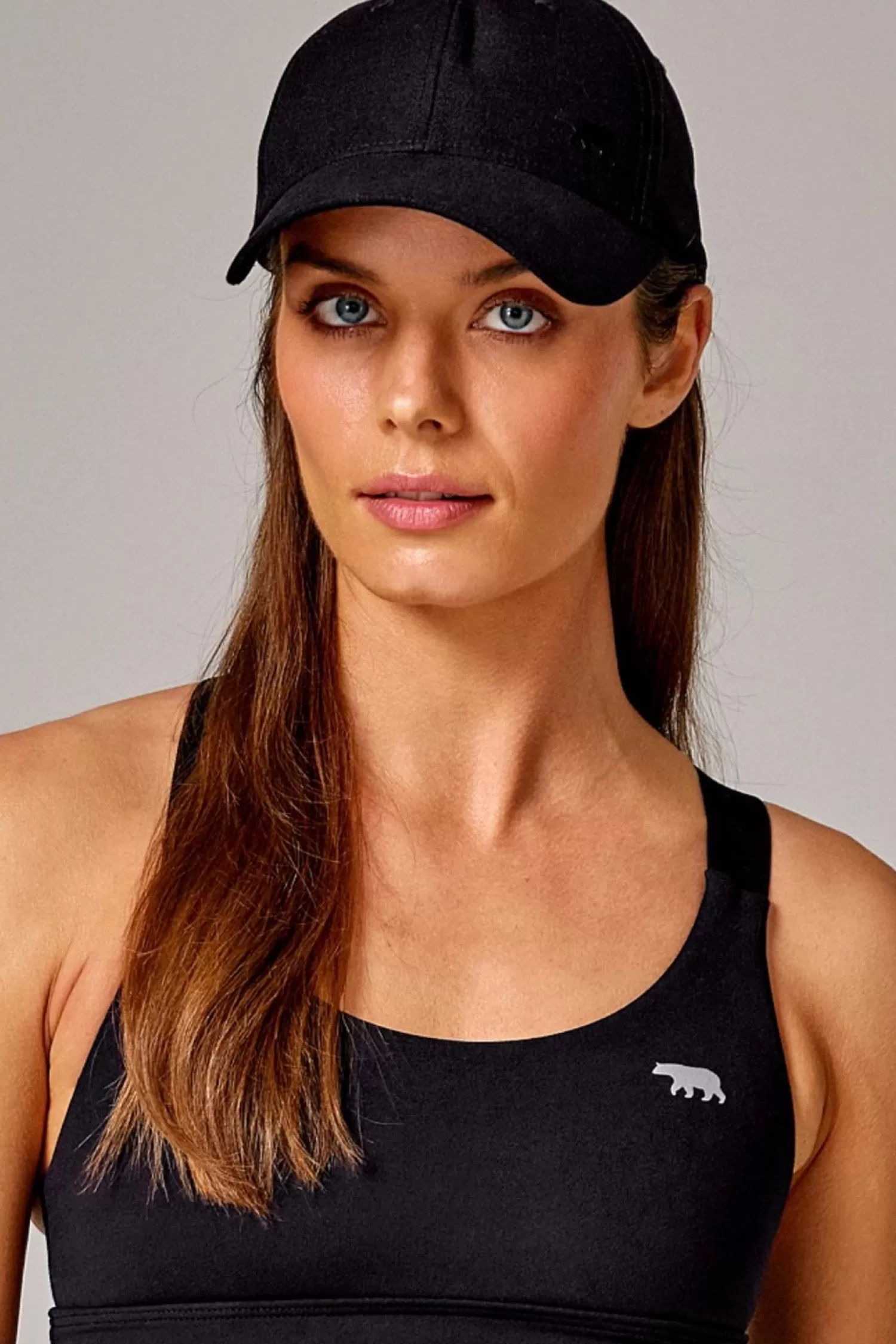 Running Bare Activewear*Cleo Bear Linen Cap - Black - RB13