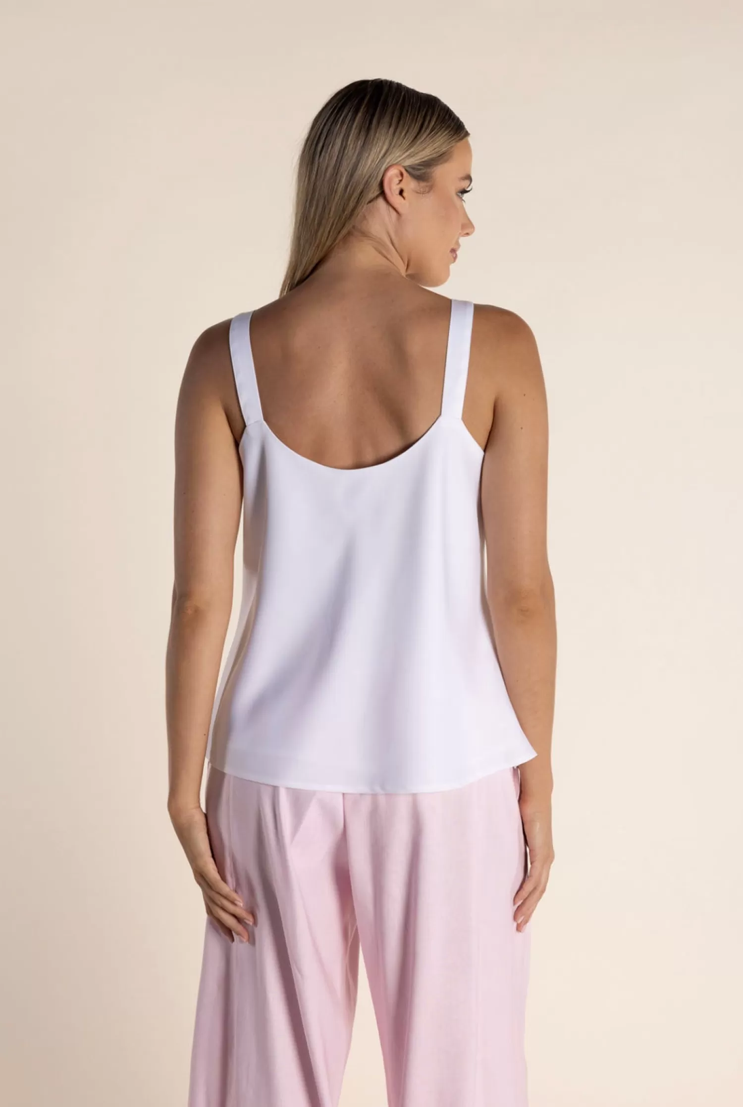Two-T's Shirts & Tops*Corey Satin Cami - White - TT42