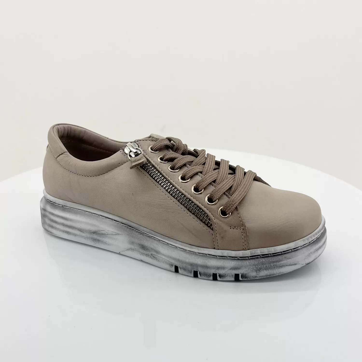Rilassare Sneakers*Dark Stone Tatter Leather Sneaker - RS3