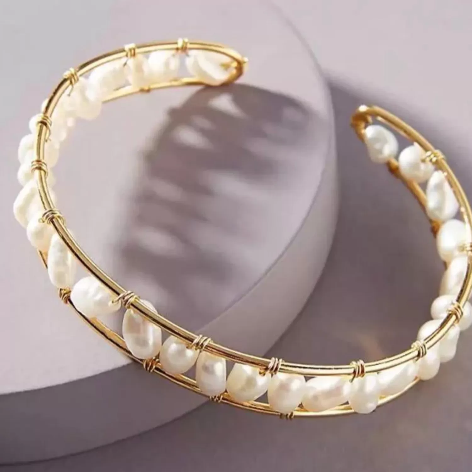 GxG Collective Jewellery*Deborah Freshwater Pearl Bangle - Gold