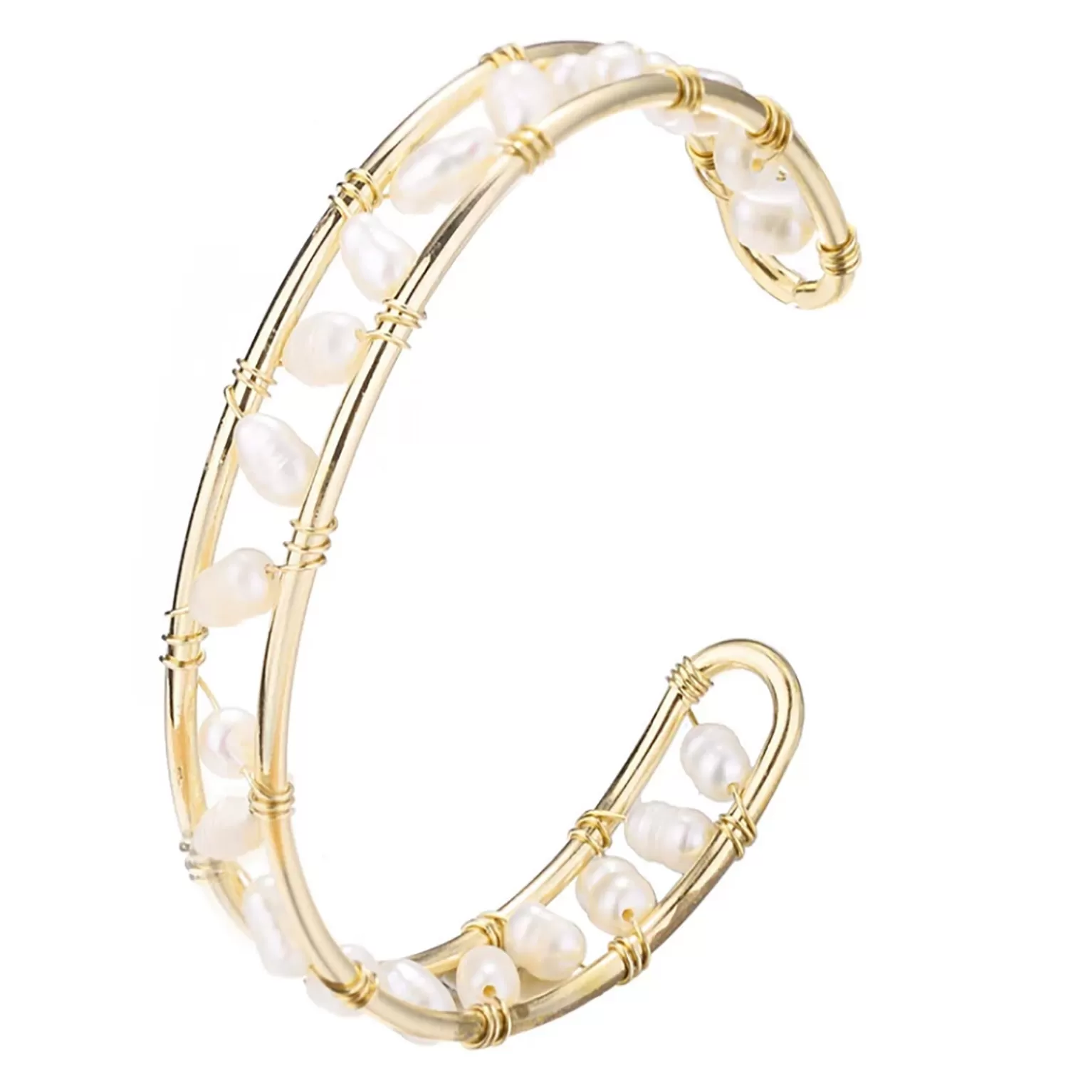 GxG Collective Jewellery*Deborah Freshwater Pearl Bangle - Gold