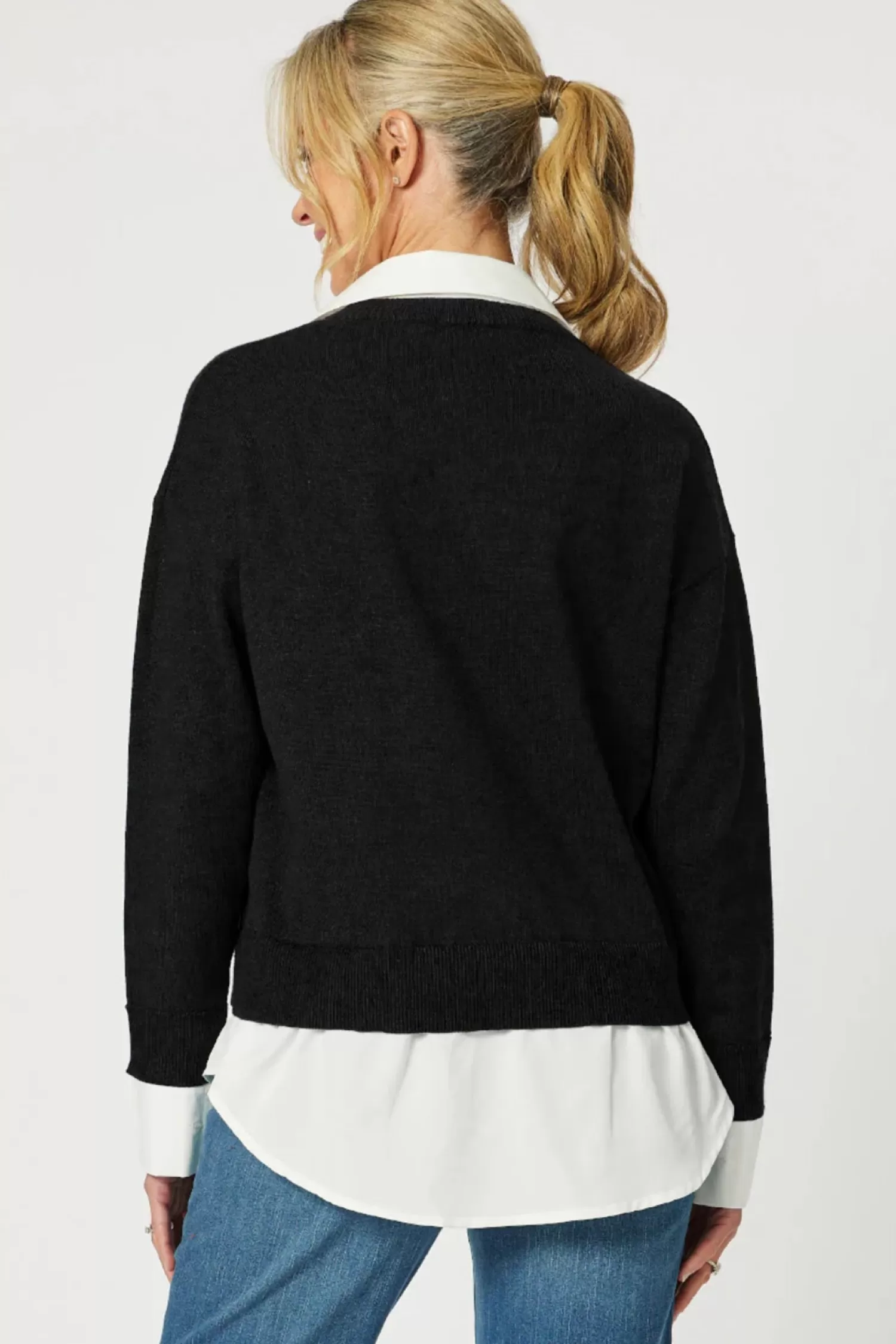 Gordon smith Jumpers & Knitwear*Dee 2 In 1 Jumper - Black - GS14