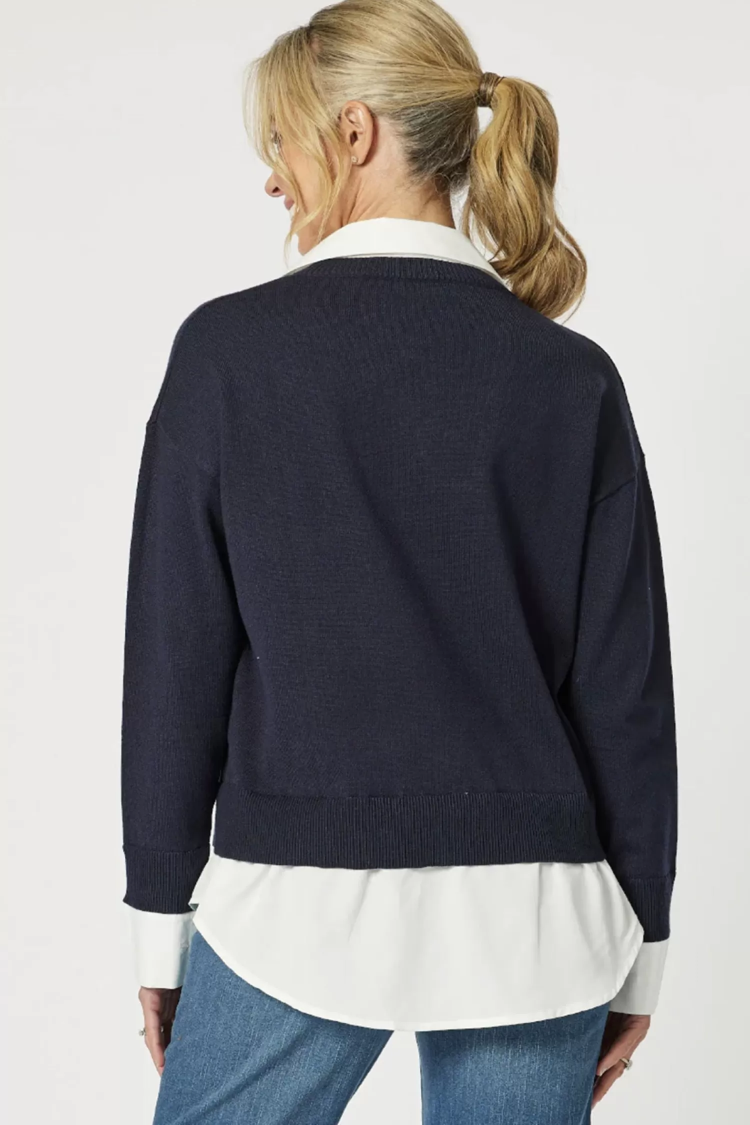 Gordon smith Jumpers & Knitwear*Dee 2 In 1 Jumper - Navy - GS14