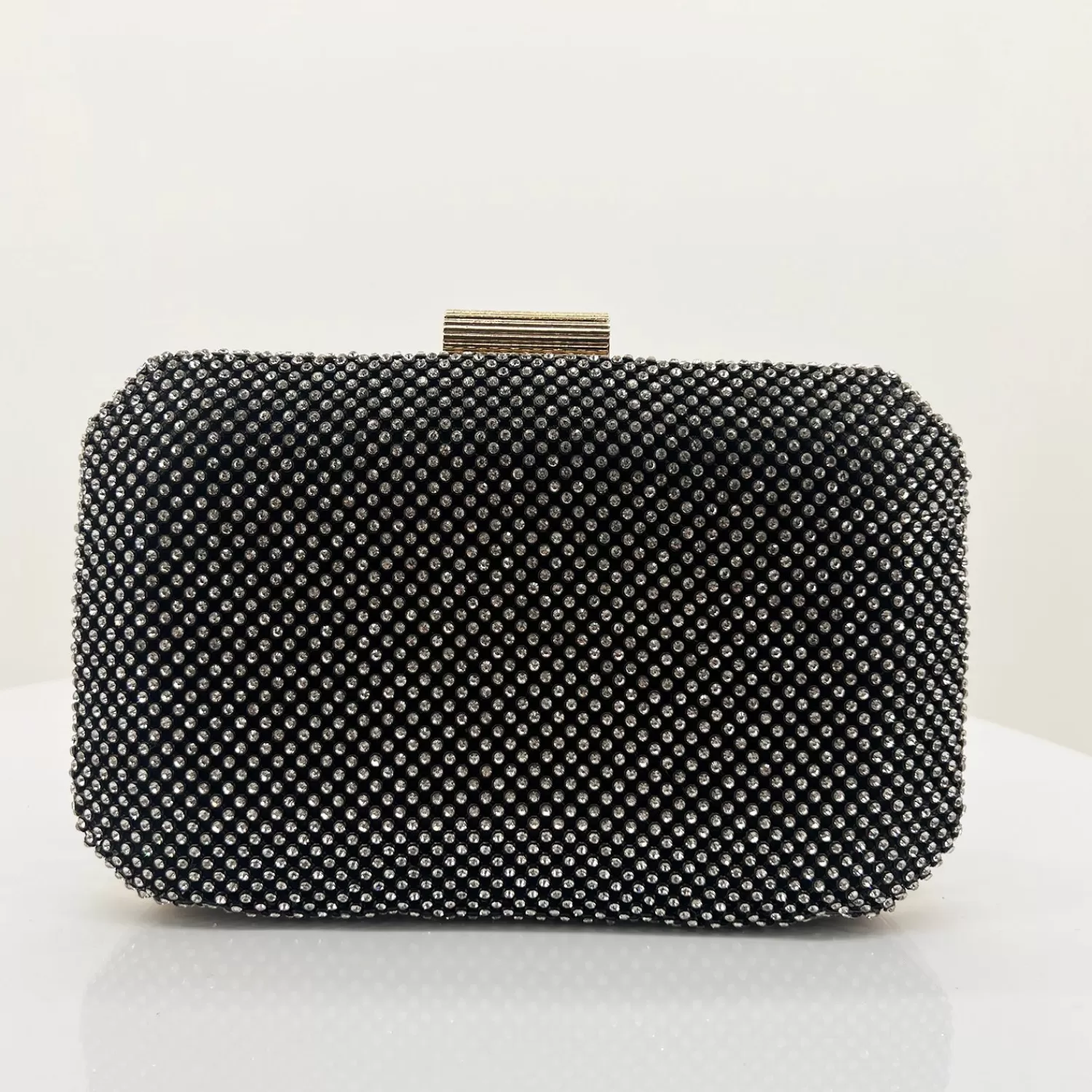 Adorne Handbags*Diamante Mesh Clutch - Black Crystal - AD17