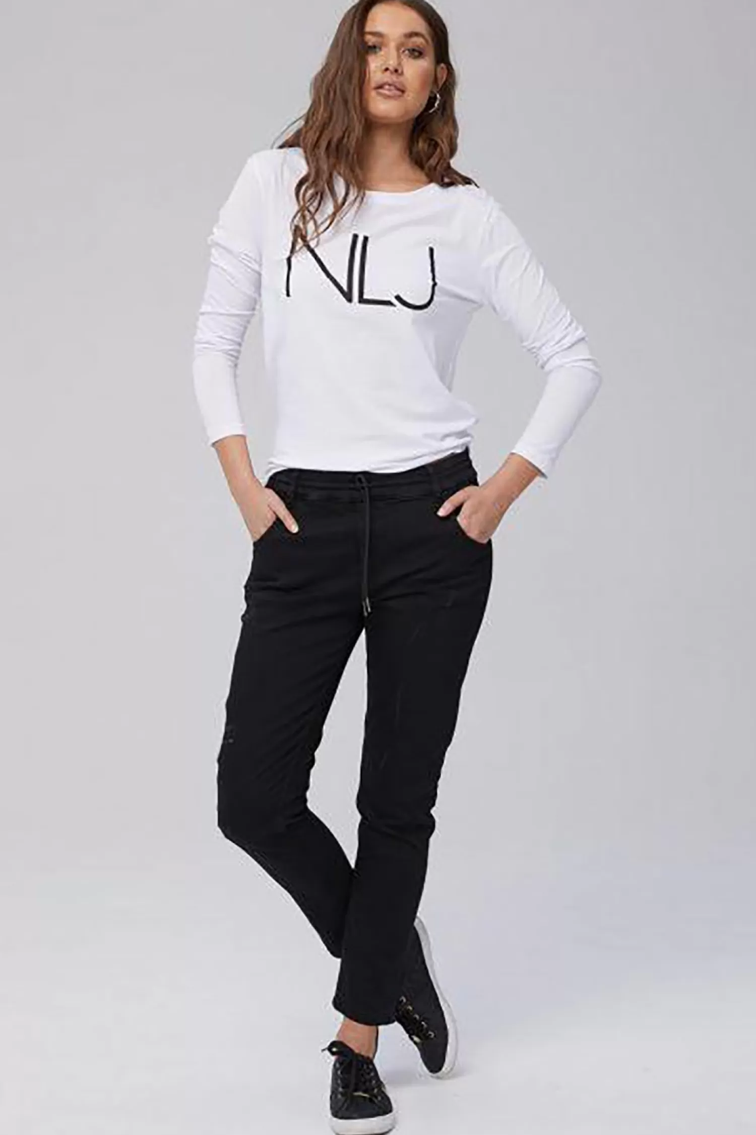 New London Jeans Women's Jeans*Dundee Hybrid Jogger Jeans - Black - NLJ7