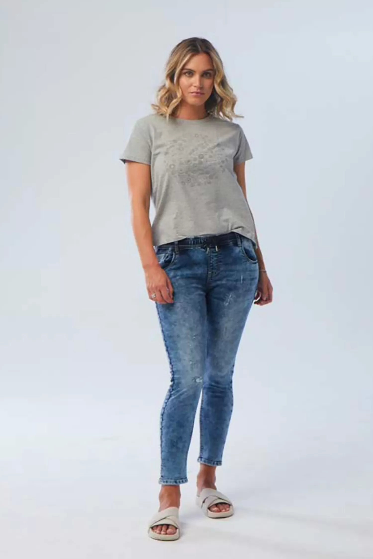 New London Jeans Women's Jeans*Dundee Hybrid Jogger Jeans - Wash - NLJ7