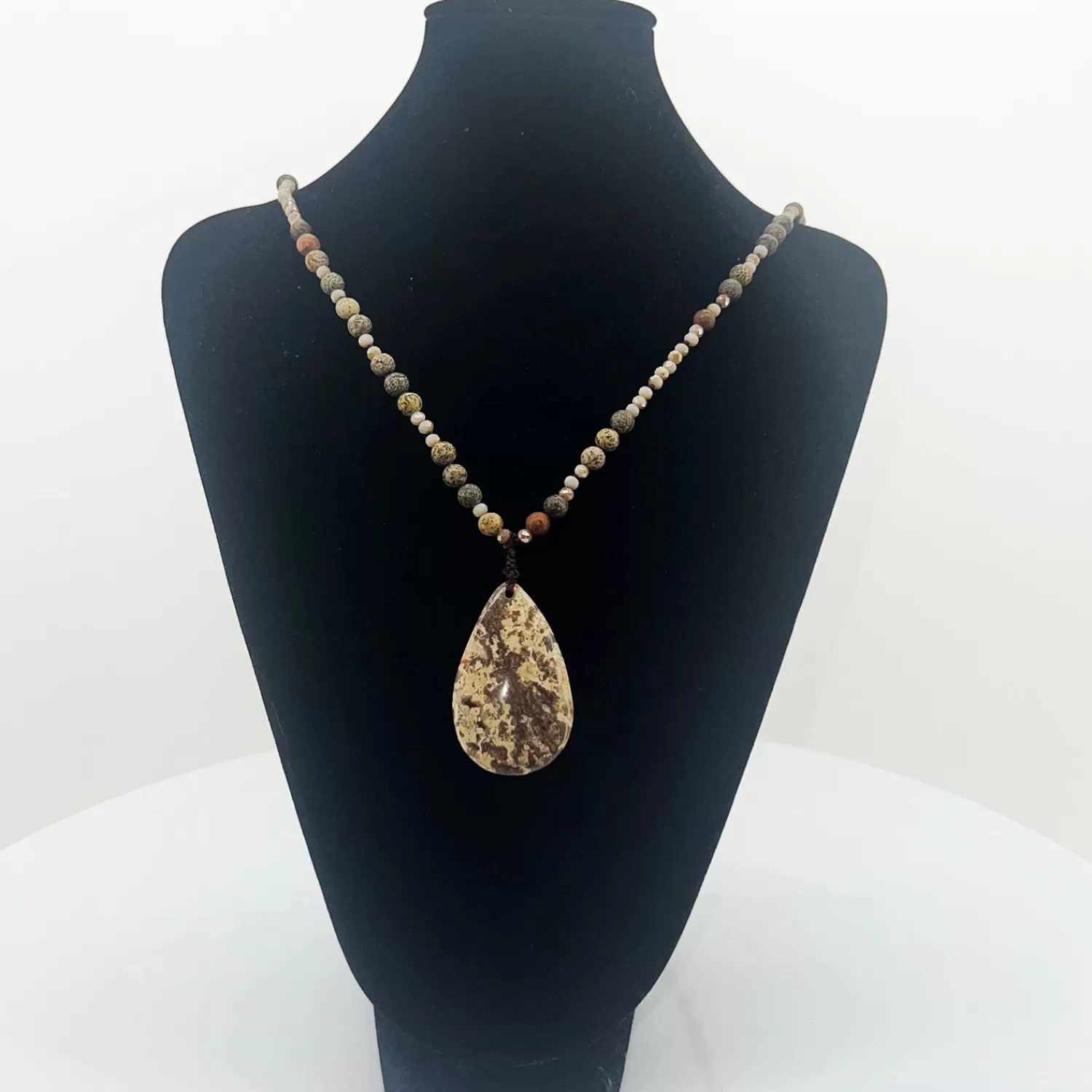 Cindy G / Jewellery Jewellery*Earth Tone Crystal & Stone Necklace - CG55