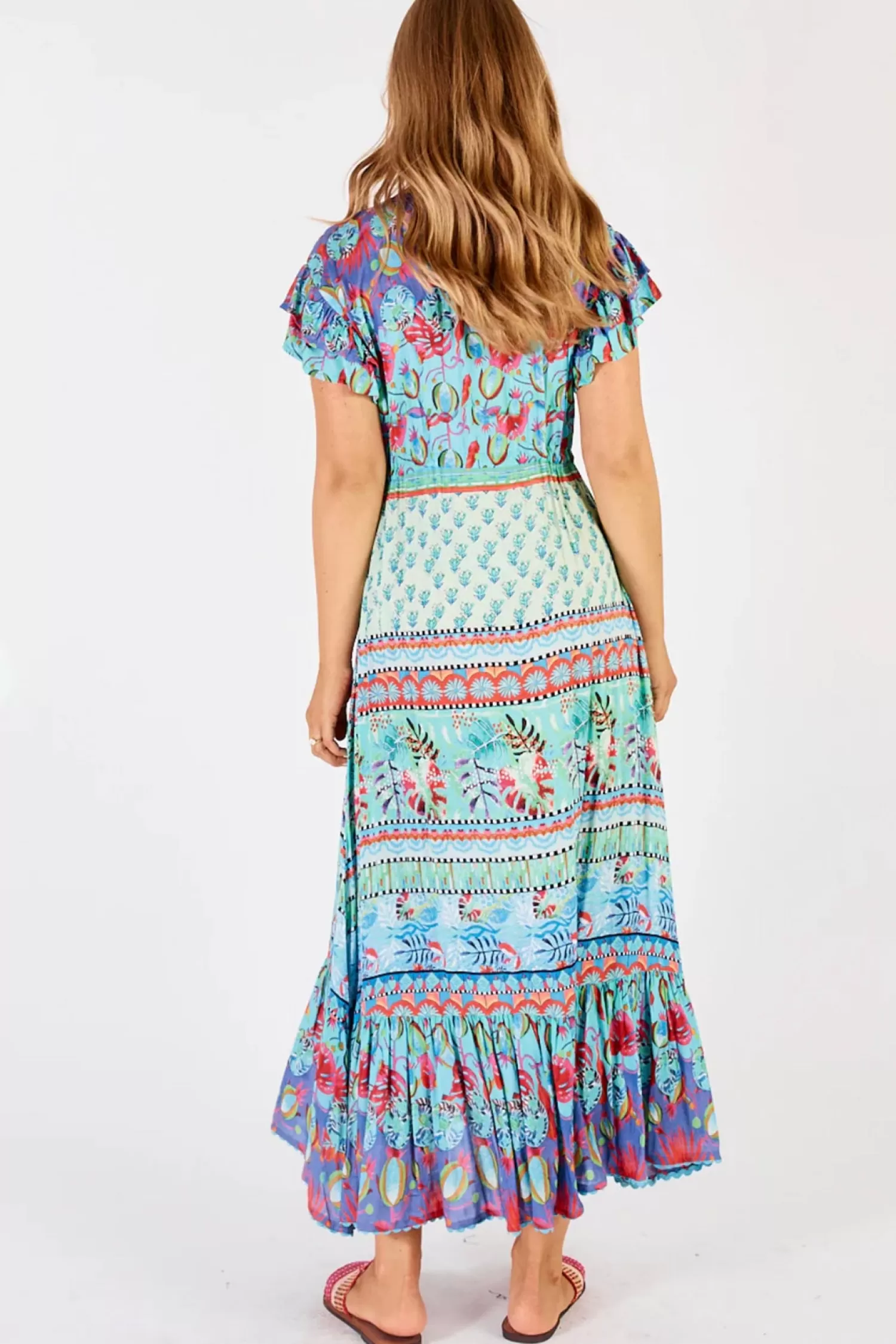 Lula Life Dresses*Elisie Midi - Sea - LL21