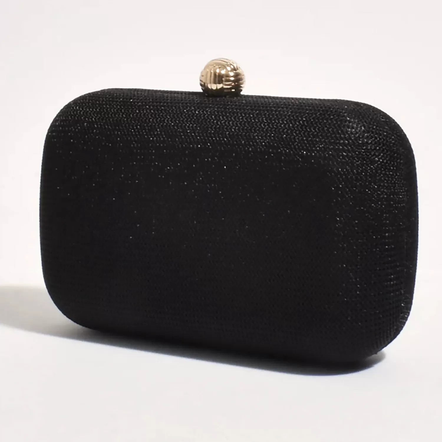 Adorne Handbags*Ella Woven Structured Clutch - Black - AD5