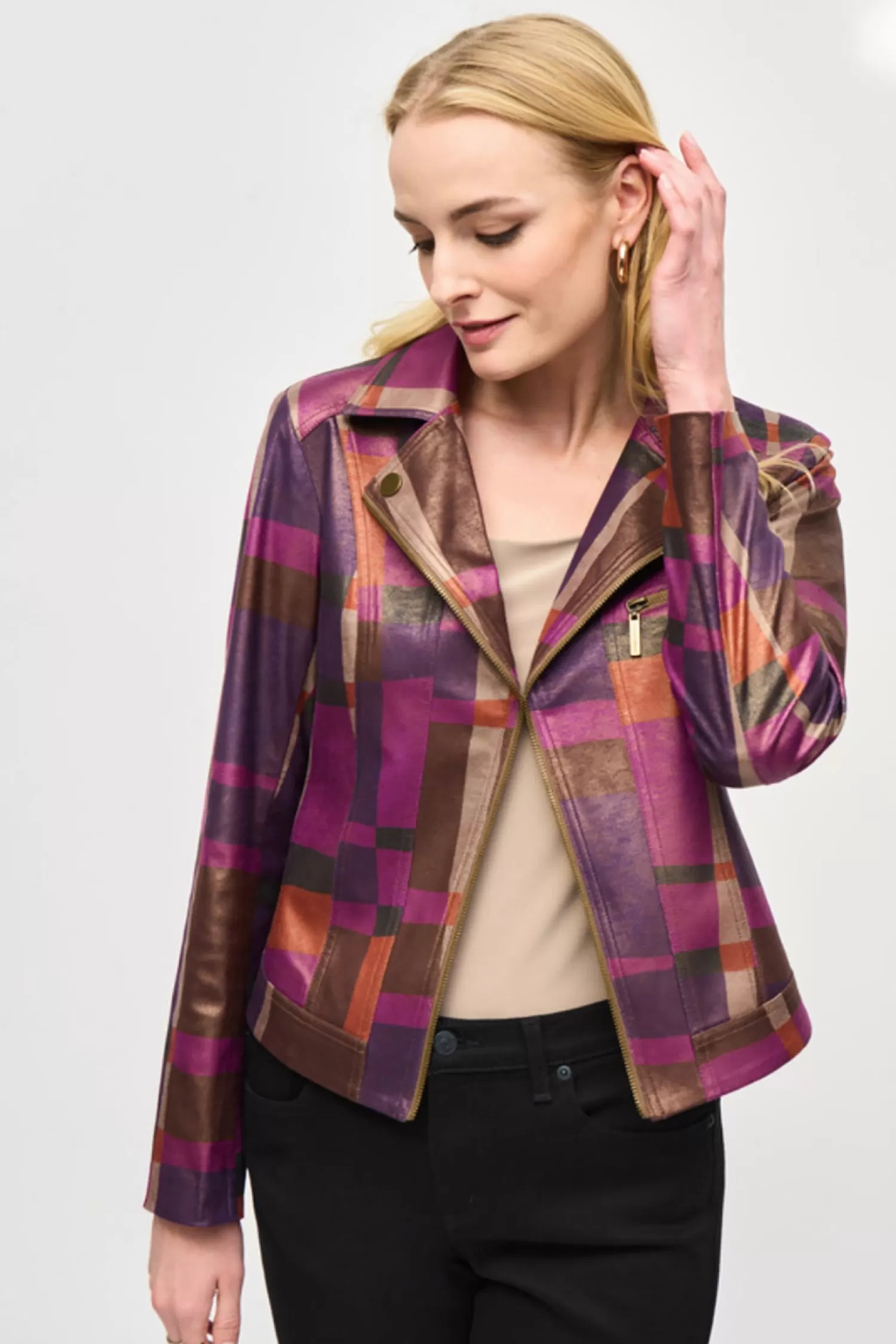 Joseph Ribkoff Coats & Jackets*Foil Print Jacket - Multi - JR6