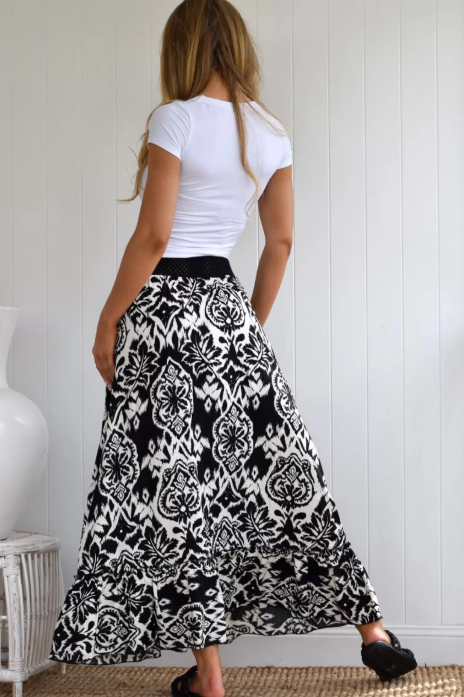 Zen Garden Skirts*Frankie Skirt - Black & White - ZG3
