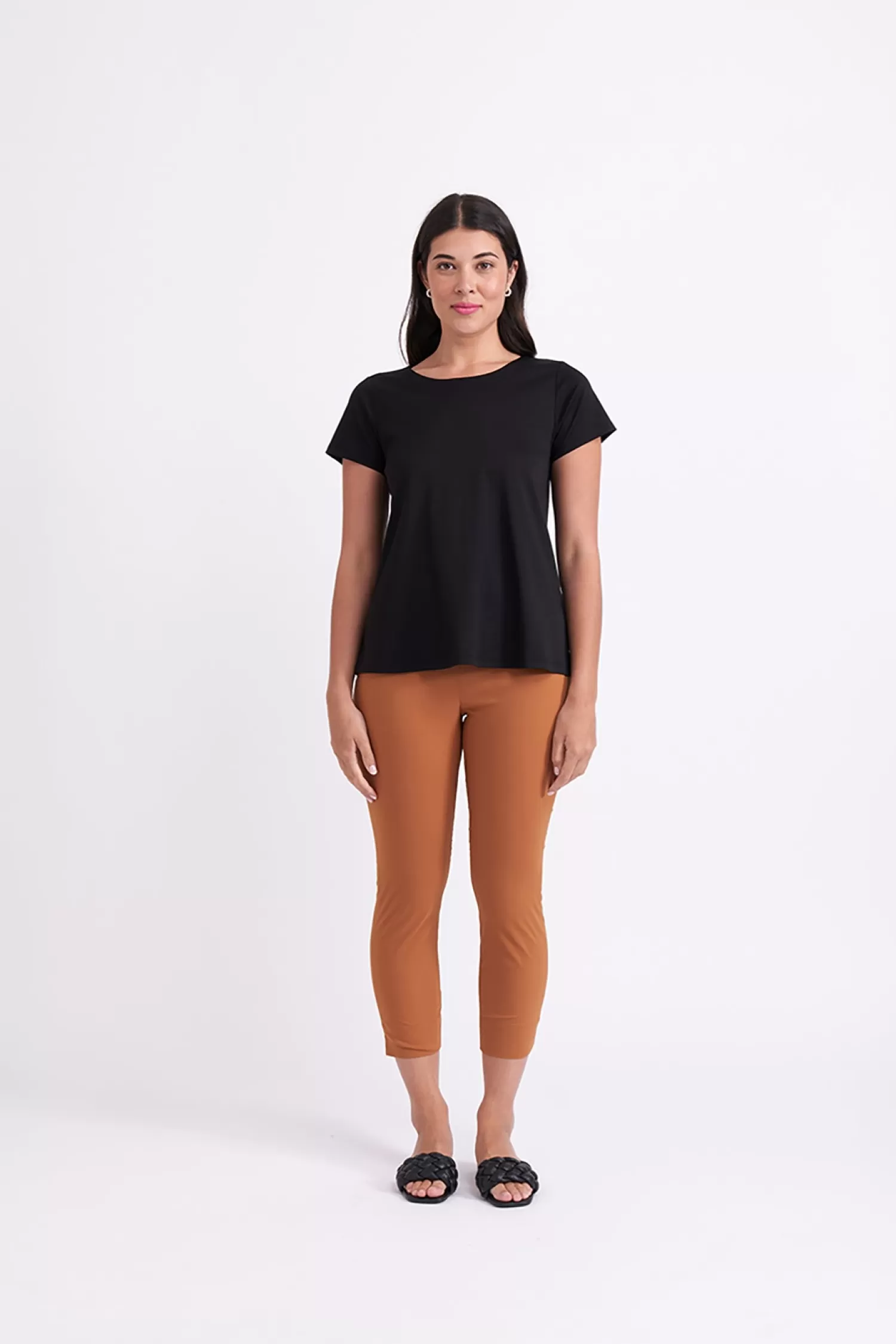 Foil Ladies Pants*Fuss Free Capri - Ginger Snap - F4