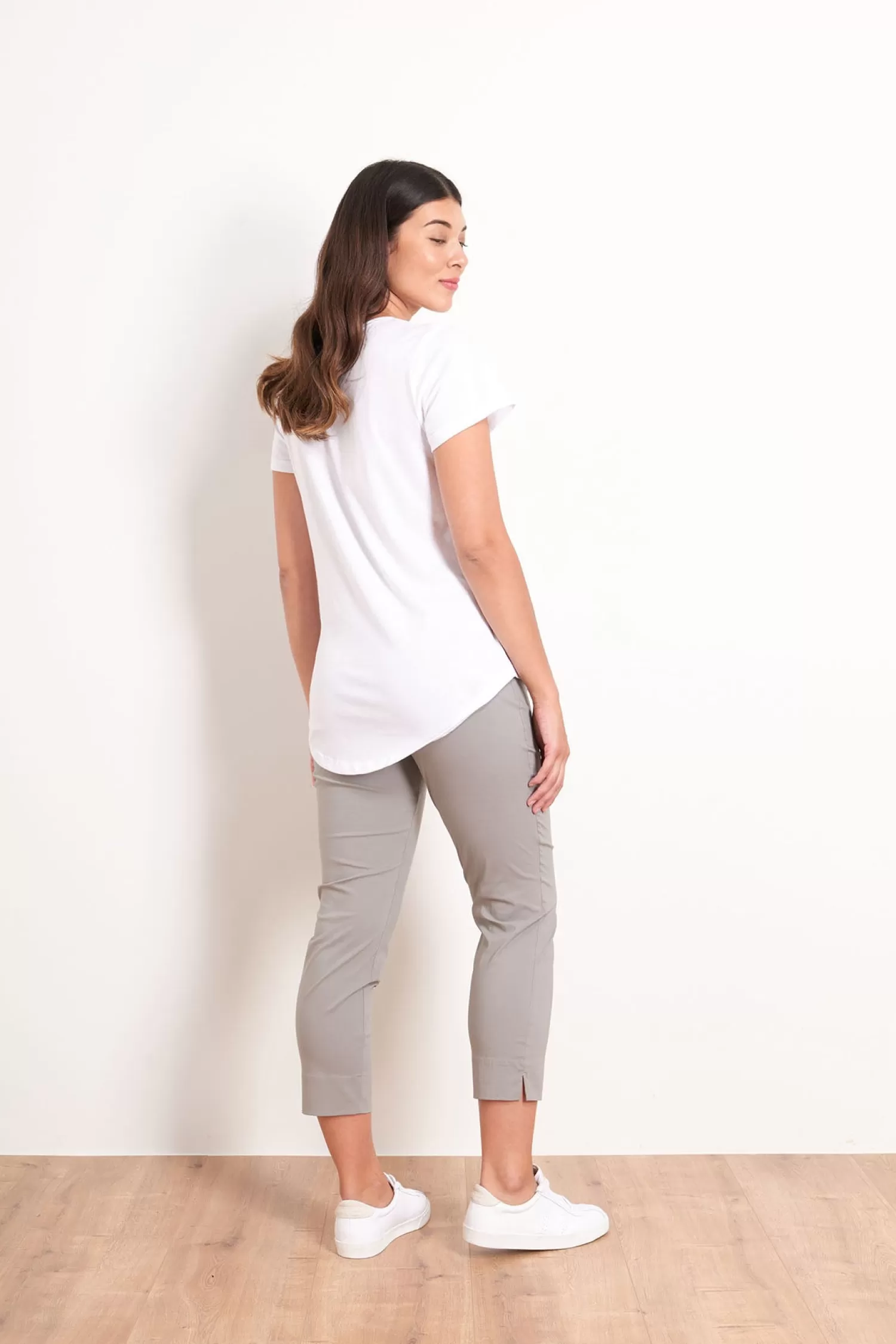 Foil Ladies Pants*Fuss Free Capri - Pebble - F4