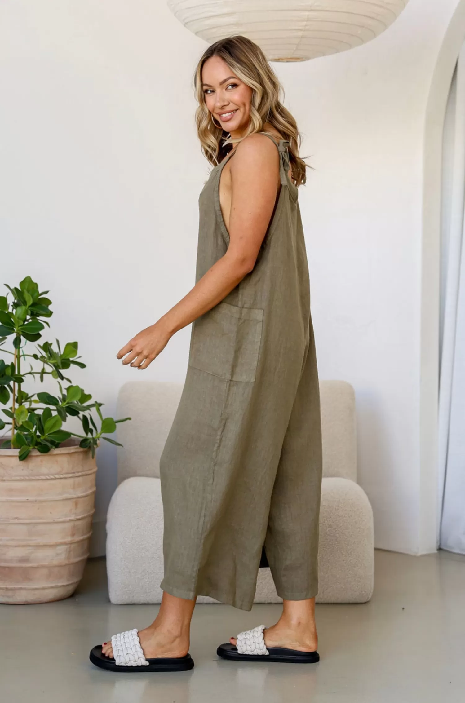 Free Angel Jumpsuits | Linen Lovers*Gelsa Jumpsuit - Slate - FA7