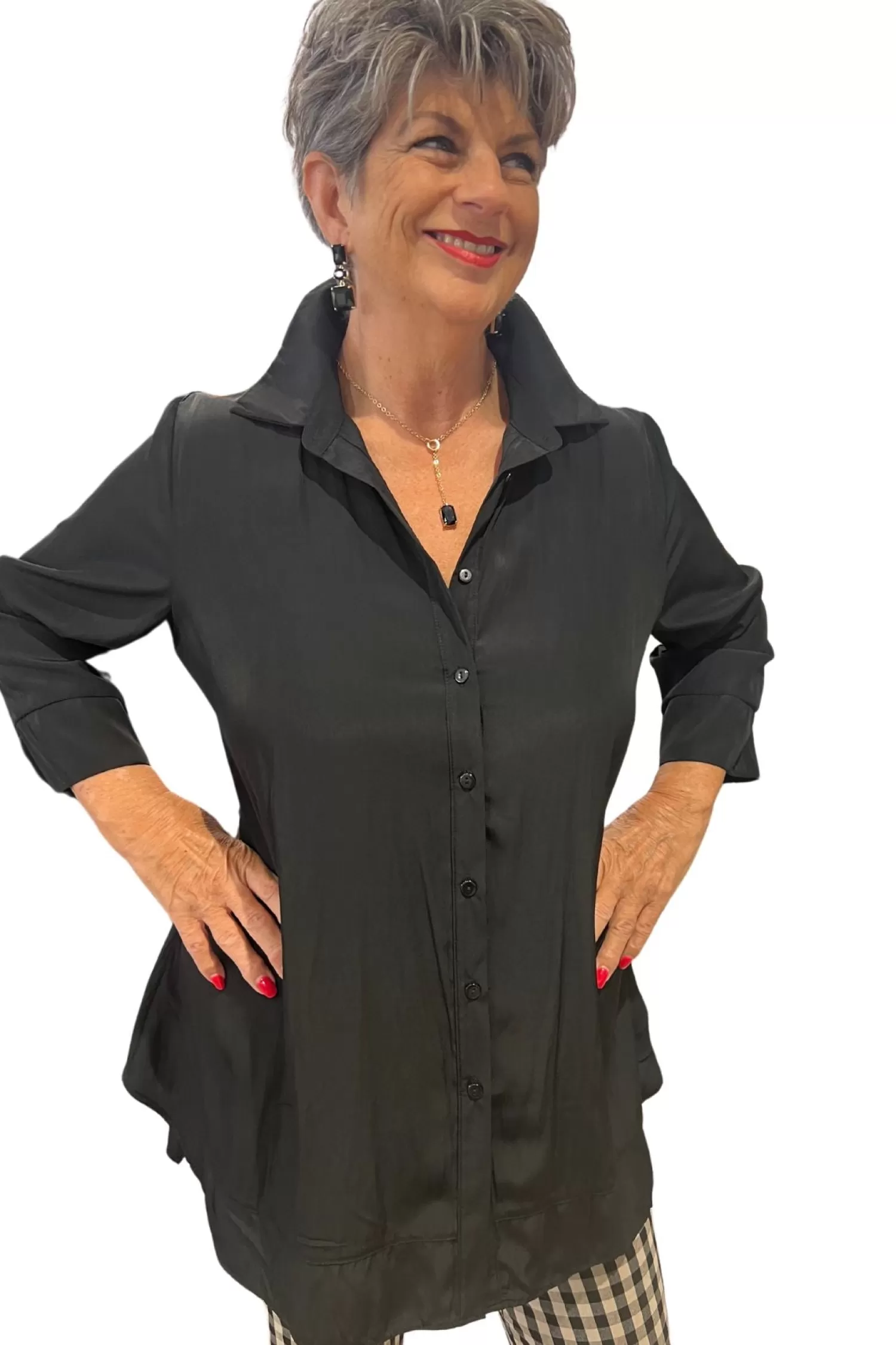 Philosophy Shirts & Tops*Genesis Swing Shirt - Black - PH23