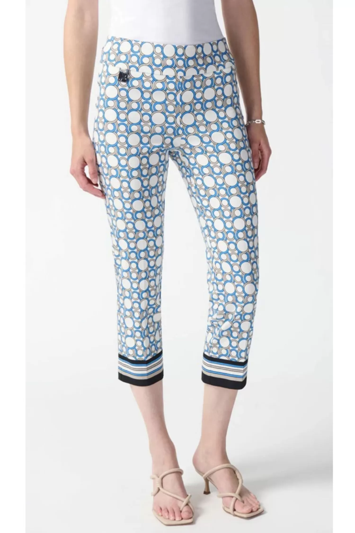 Joseph Ribkoff Ladies Pants*Geometric Print Pant - Vanilla/Multi - JR27