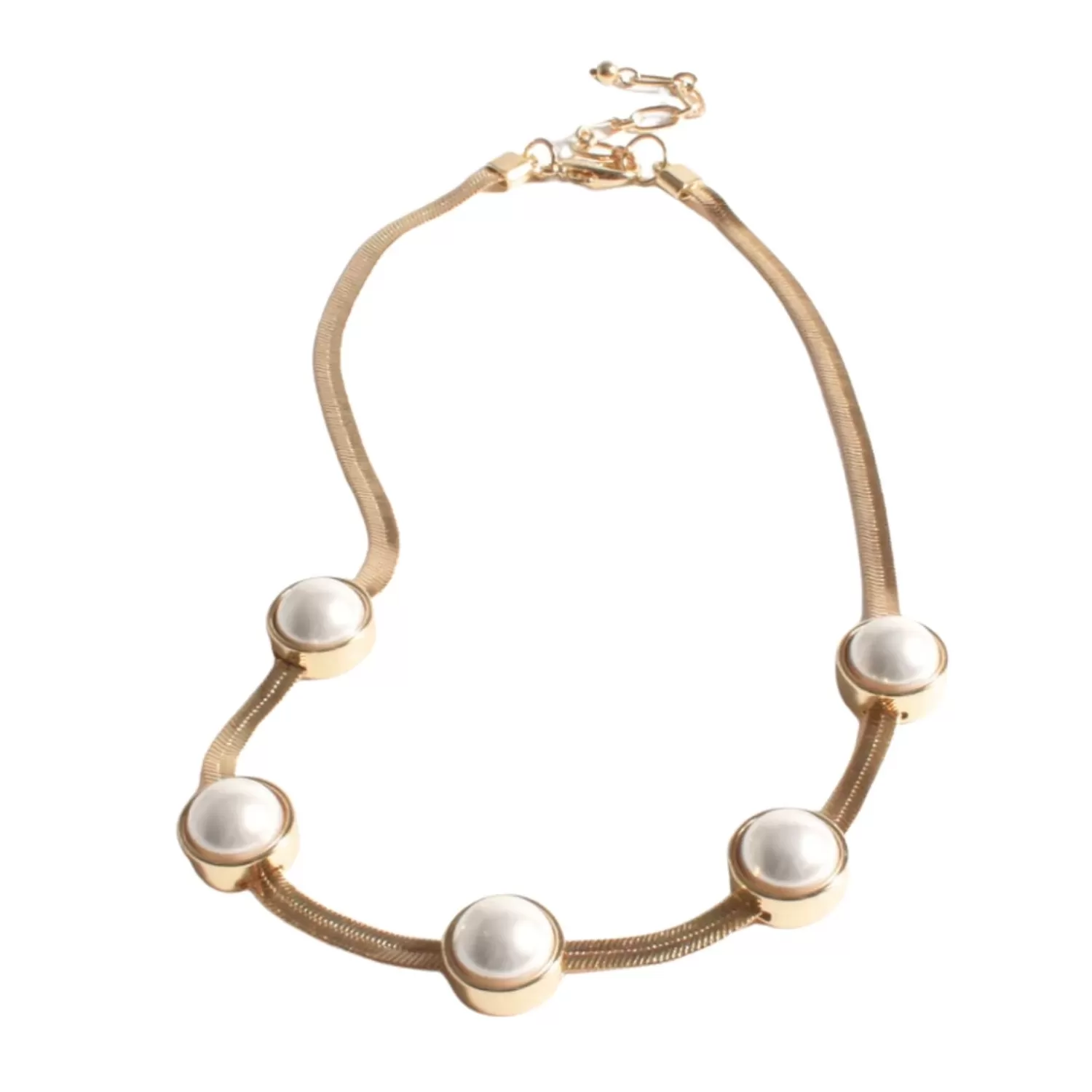 Adorne Jewellery*Greta Pearl Collar Necklace - Gold - AD28