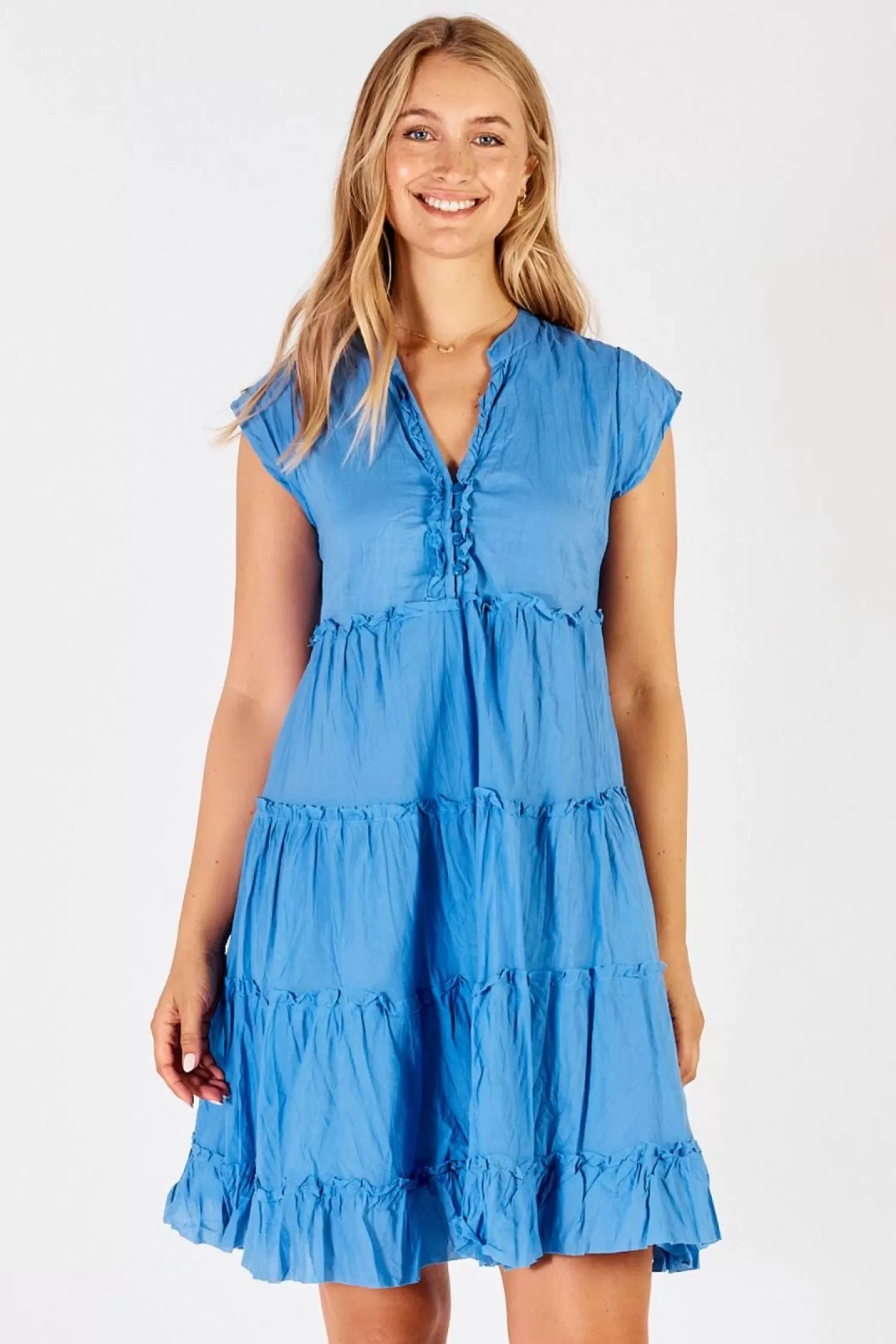 Lula Life Dresses*Gwen Dress - Periwinkle - LL16