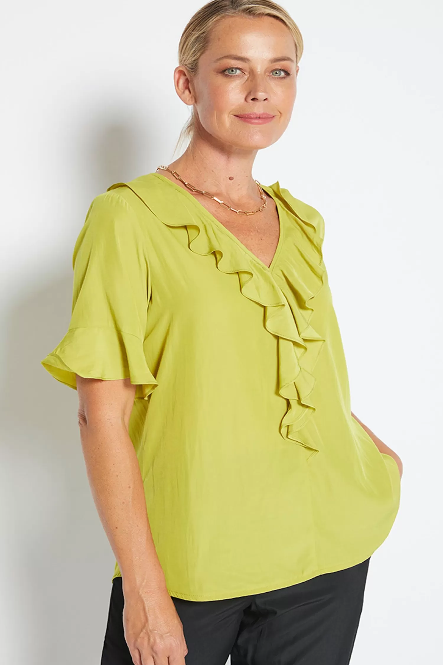 Philosophy Shirts & Tops*Hailey Frill Blouse - Citrus - Ph9