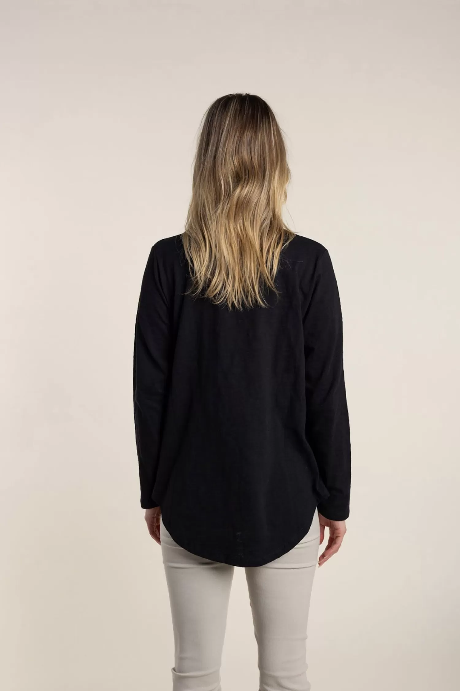 Two-T's Shirts & Tops*Halli Long Sleeve Tee - Black - TT39