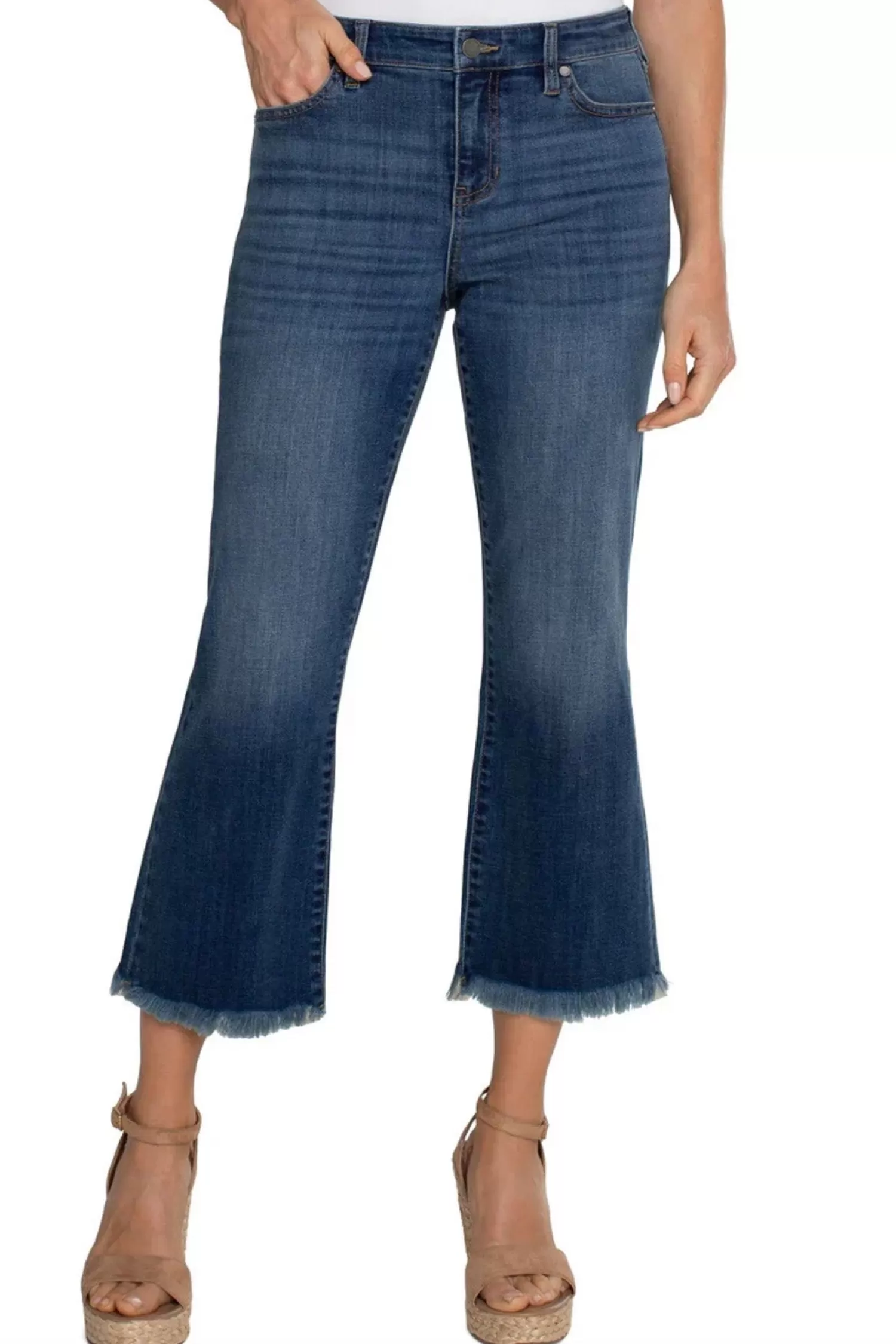 Liverpool L.A Women's Jeans*Hannah Denim Crop Flare Jean - AT1