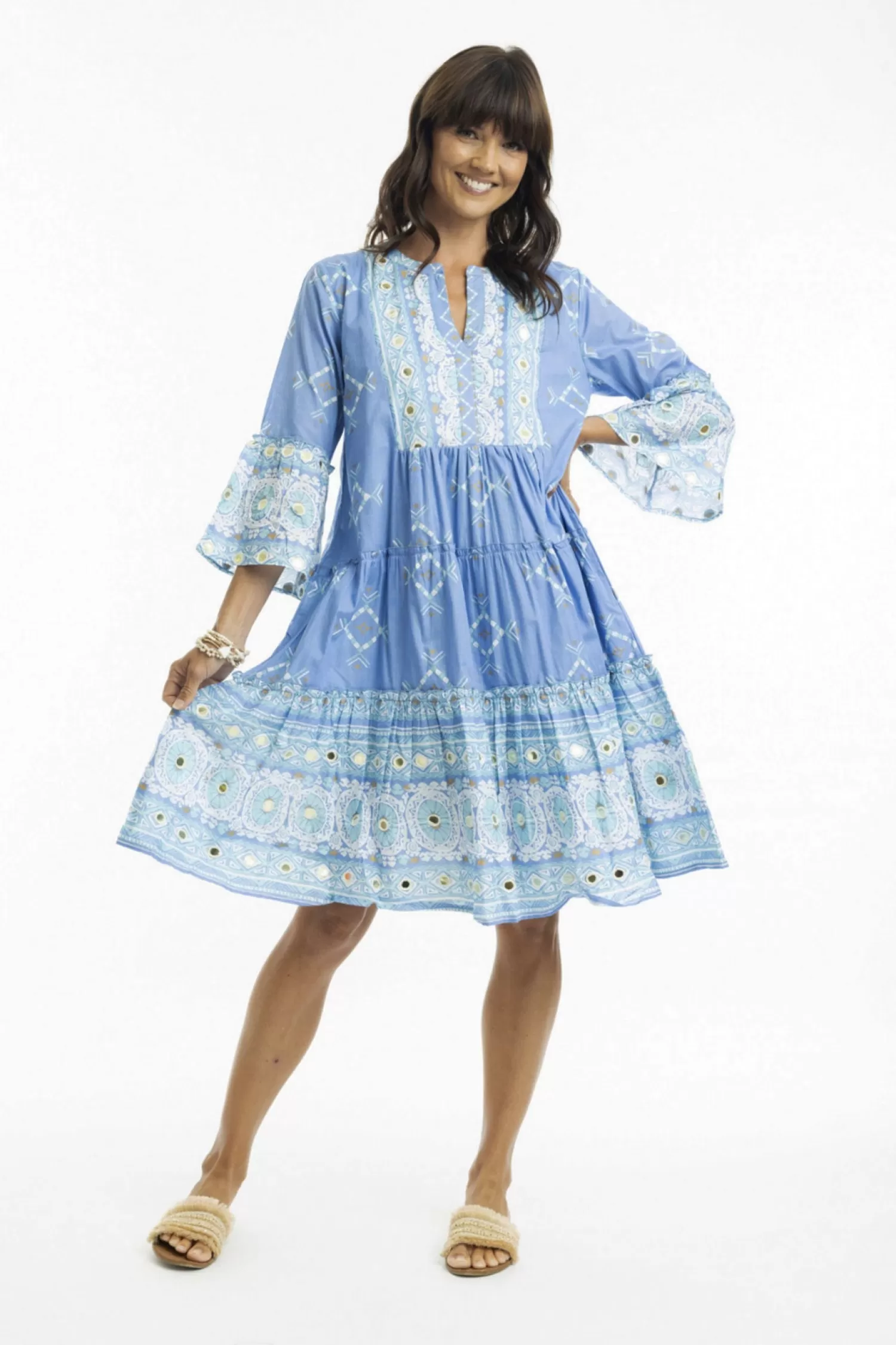 Escape by OQ Dresses*Heidi Layer Dress - Blue - EP21