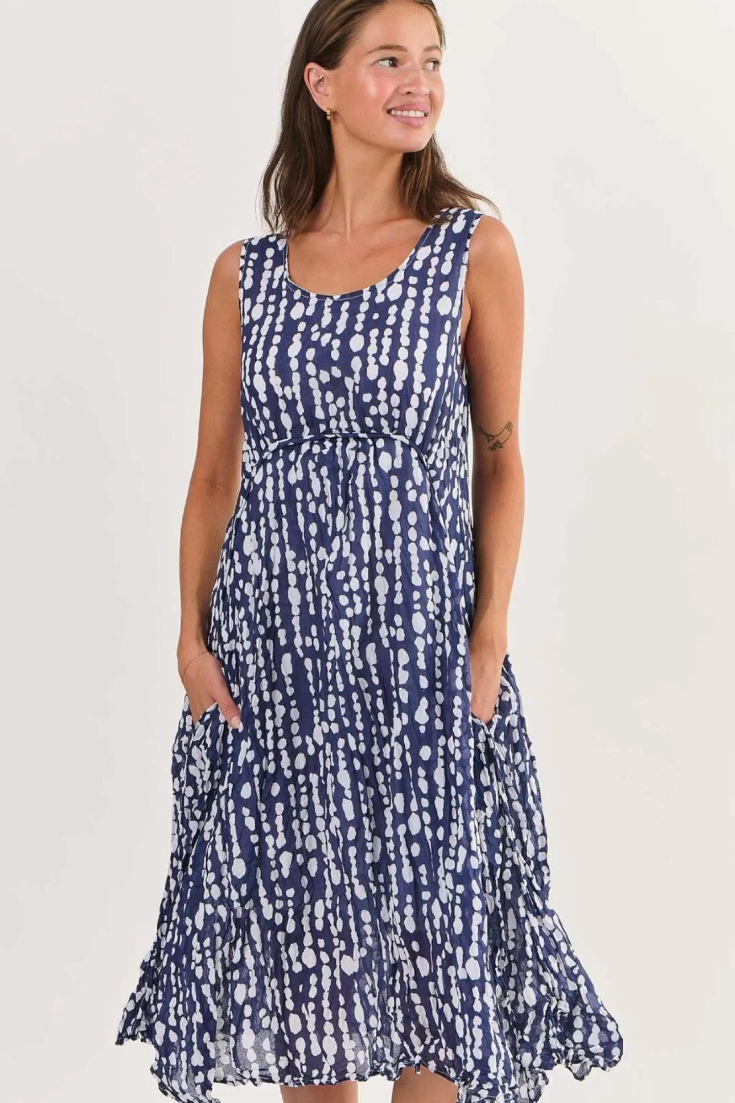 Namastai Dresses*Henley Dress - Freshwater Pearl - N11