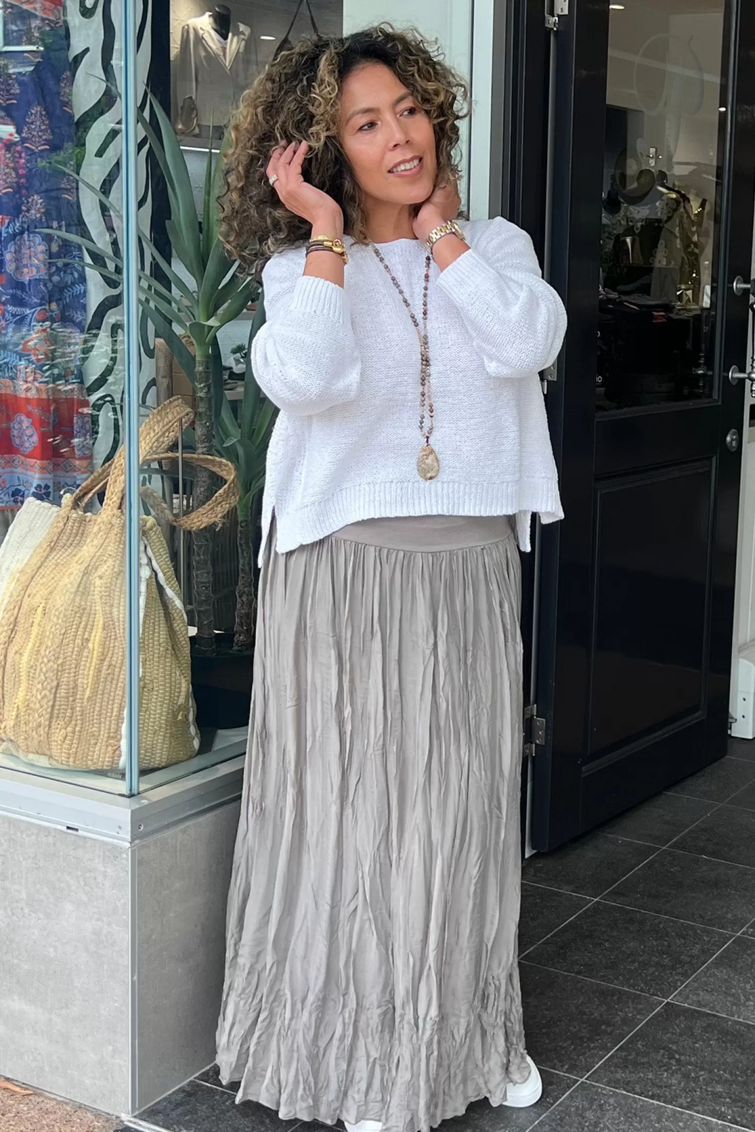 Two-T's Jumpers & Knitwear*Indi knit - White - TT3